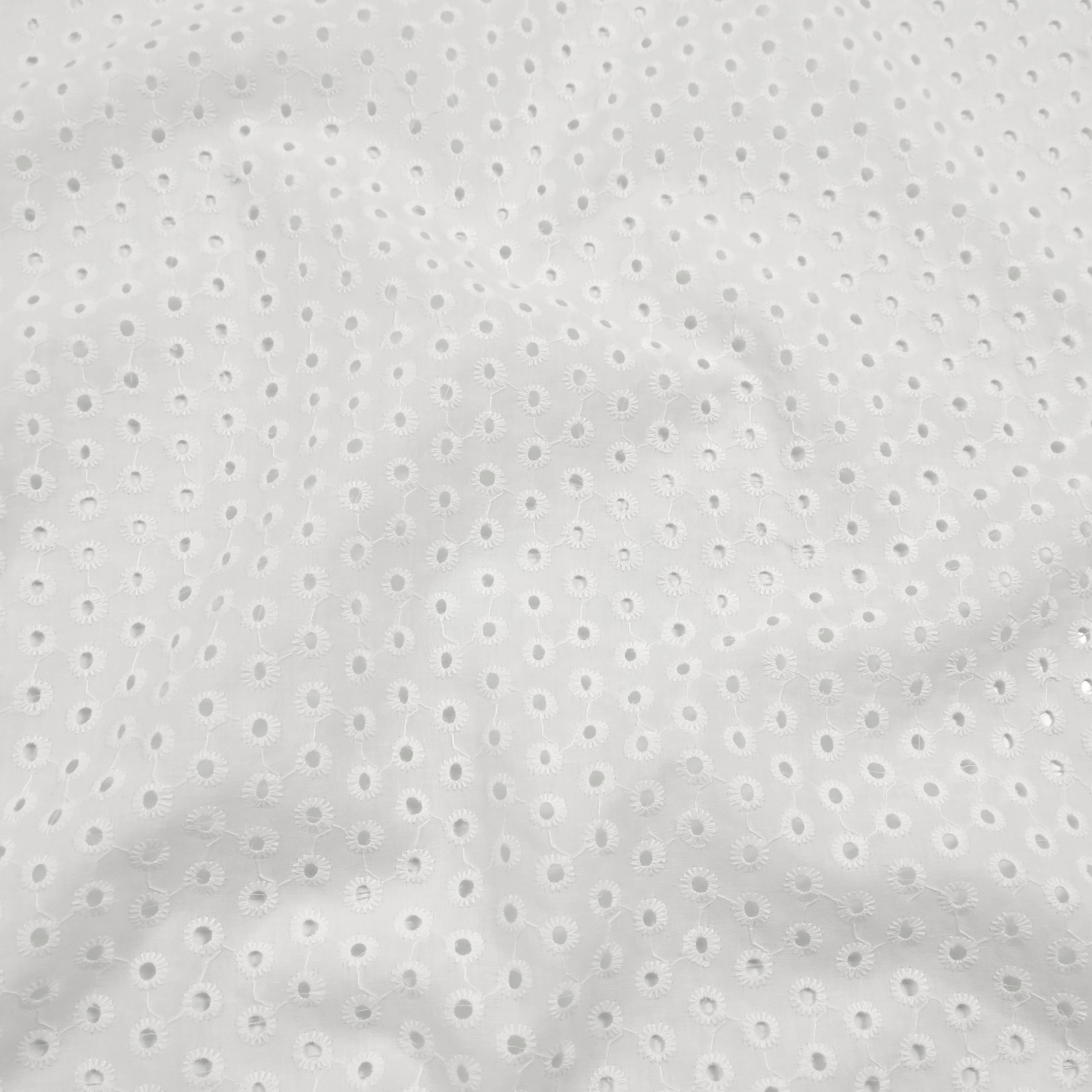 Sangallo di Cotone Bianco Mini Margherite Image