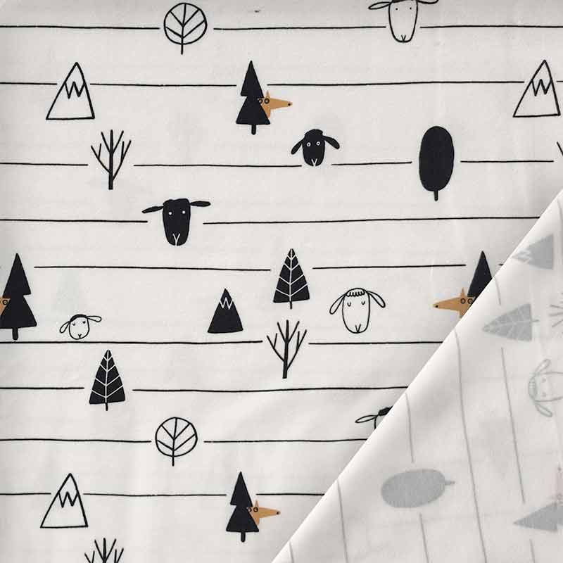Tessuto Jersey Cotone Pecorelle