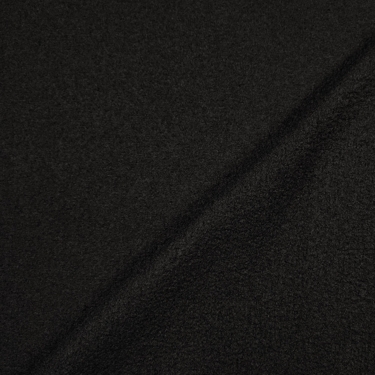Tessuto lana tinta unita nero