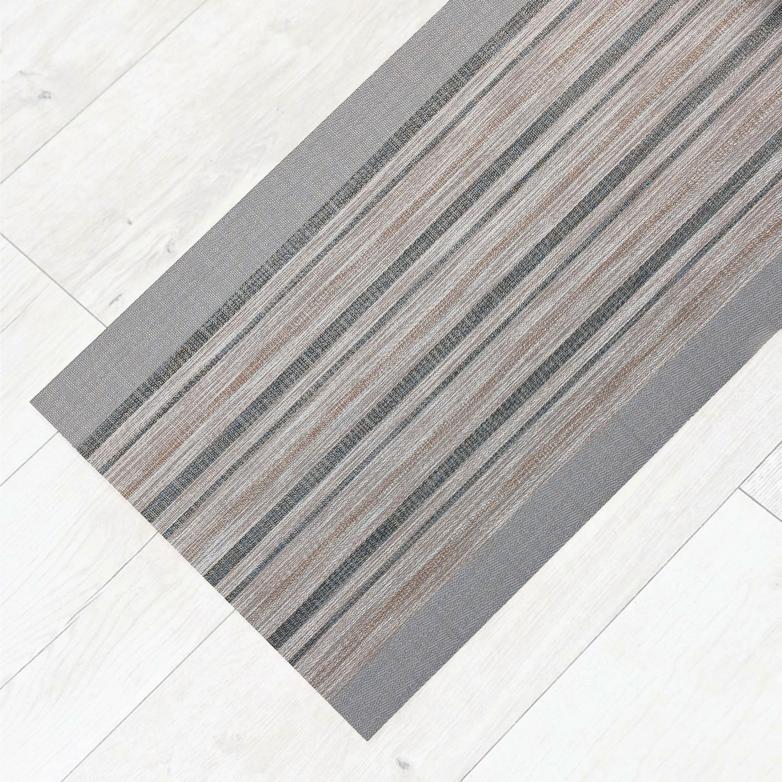 Passatoia da Cucina Righe Bronzo e Grigio Image