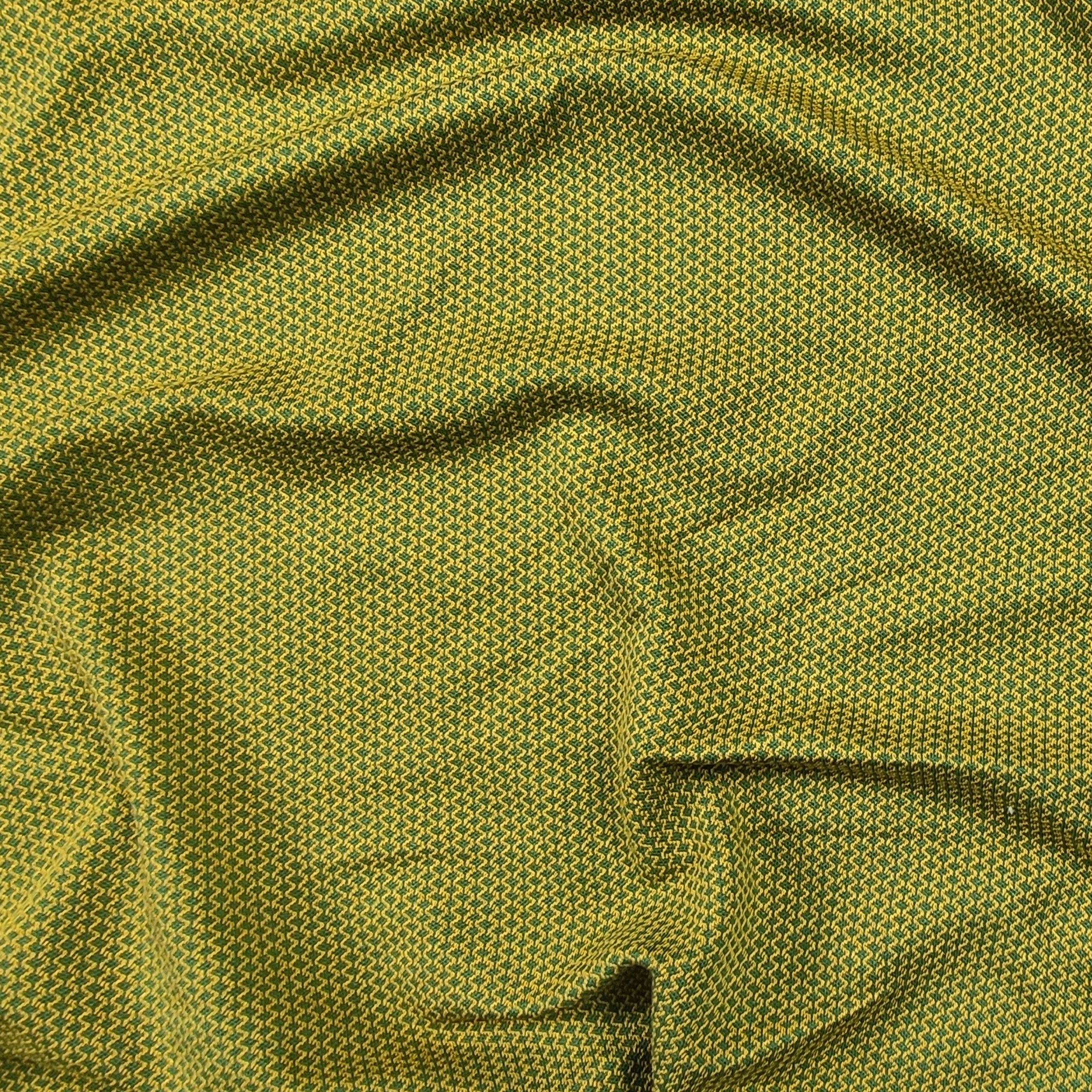Punto Milano Verde Puro Cotone Rombi