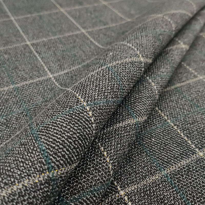 Tessuto Scozzese Righe Lurex e Verde