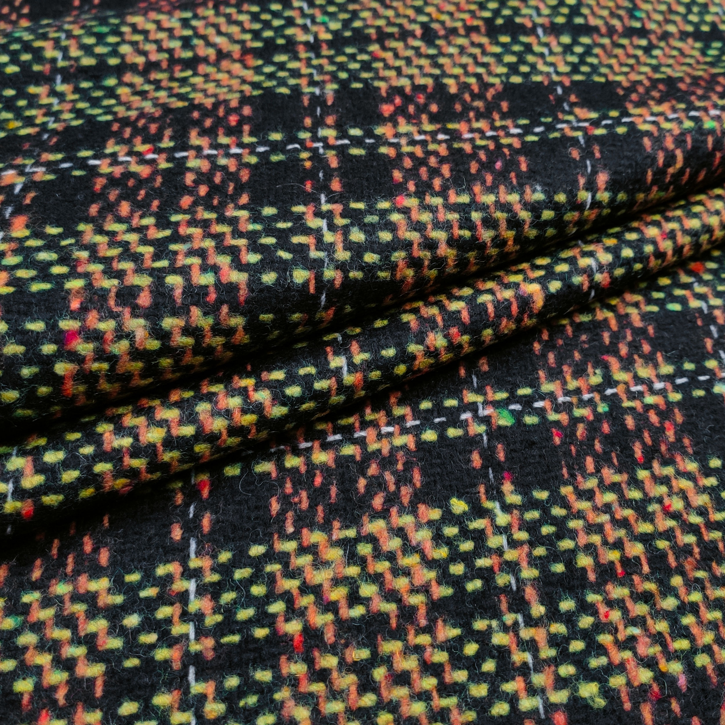 Tessuto Cappotto Intreccio Verde Oliva