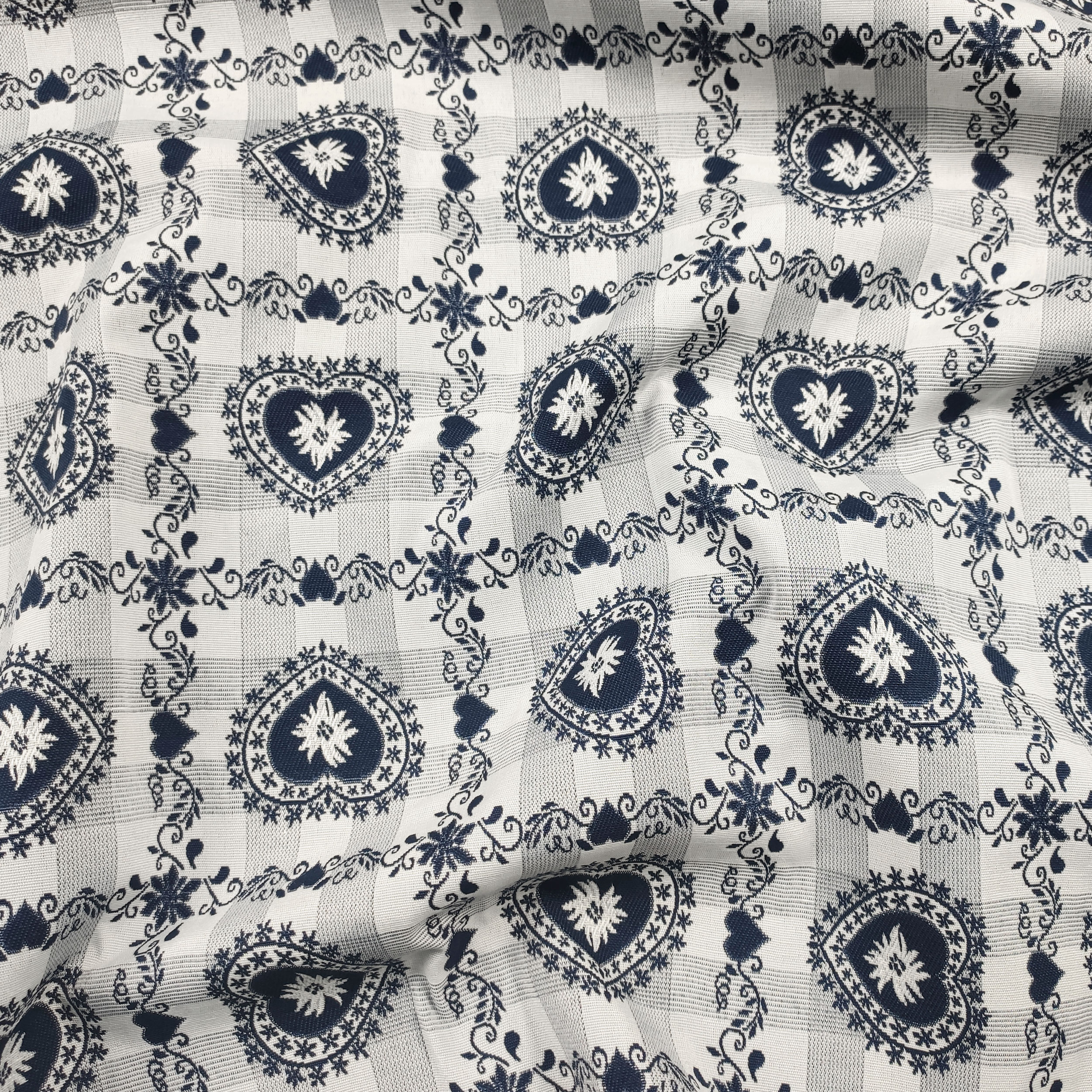 Tessuto Tirolese Double Blu