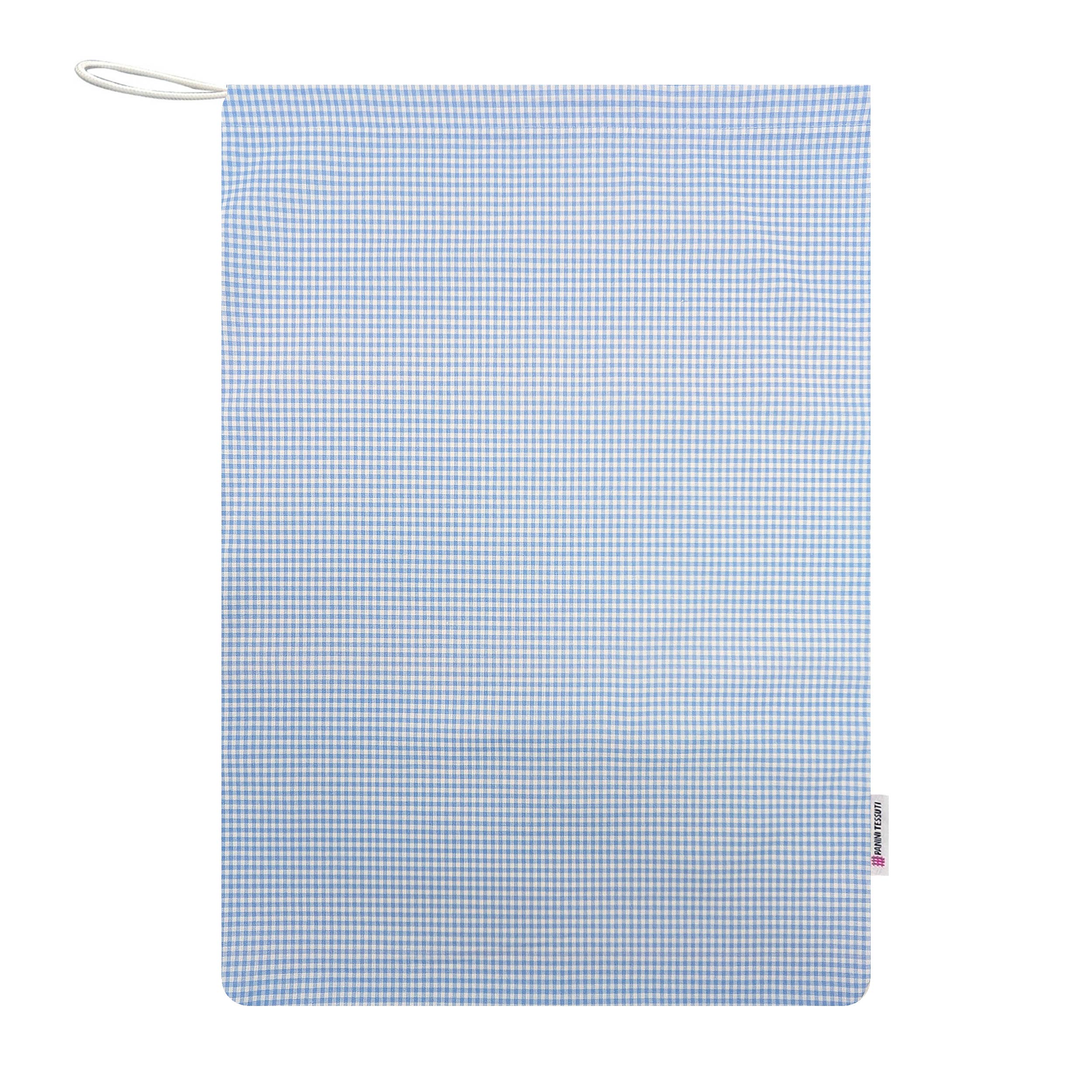 Sacchetto Asilo Quadretti Azzurro Image
