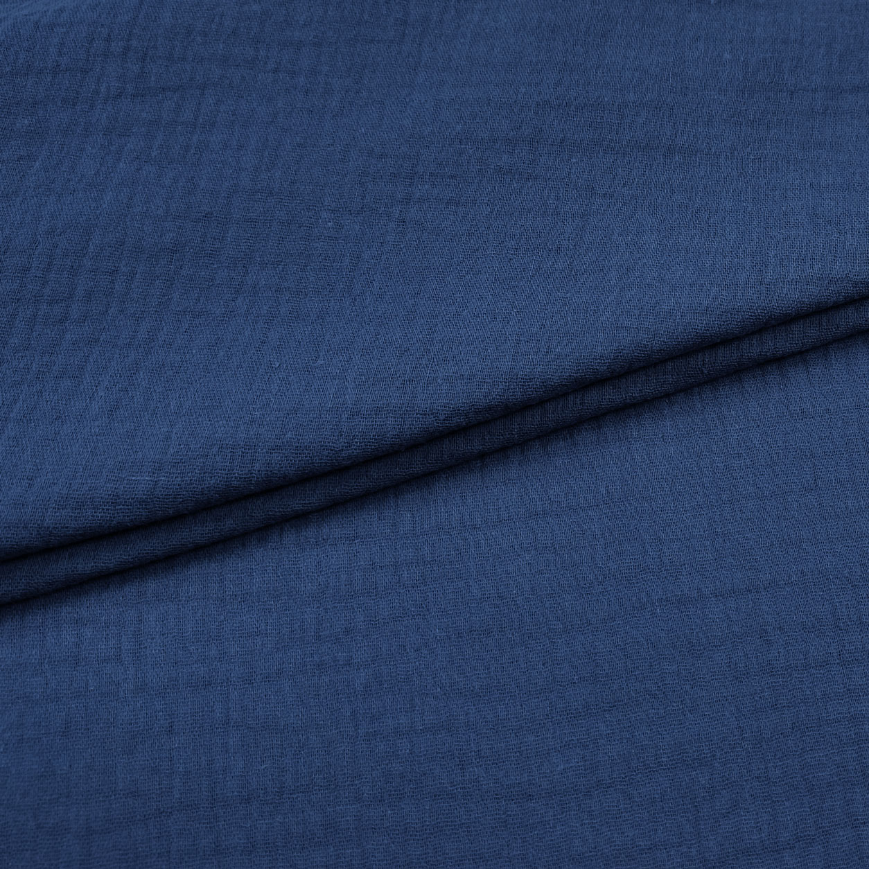 mussola cotone blu