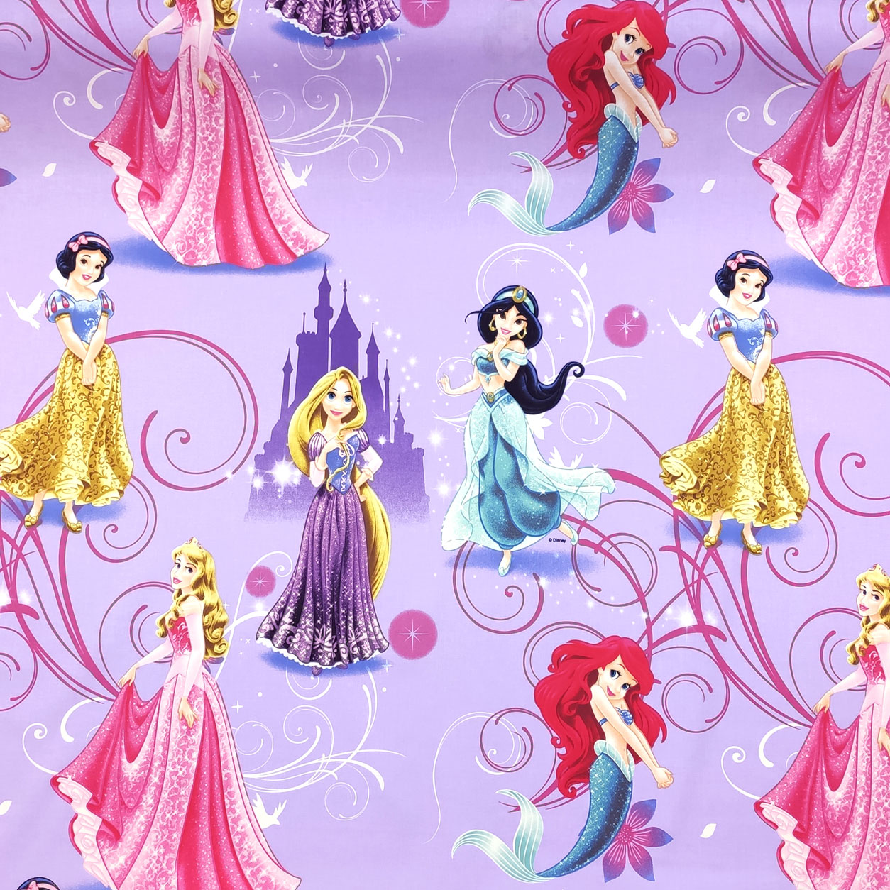 tessuto-leggero-in-cotone-disney-principesse-viola