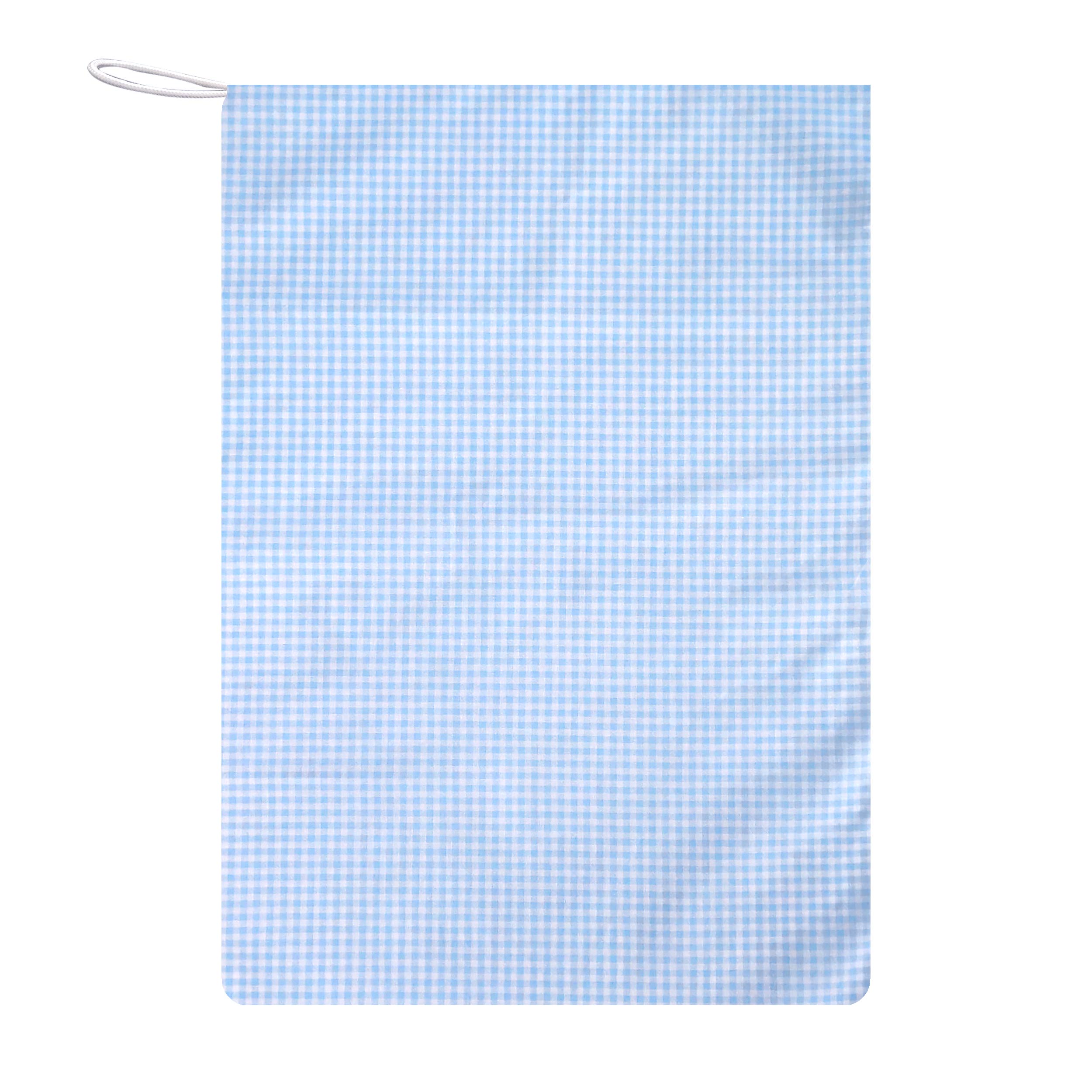 sacchetto asilo fantasia quadretto bianco sfondo azzurro (1)