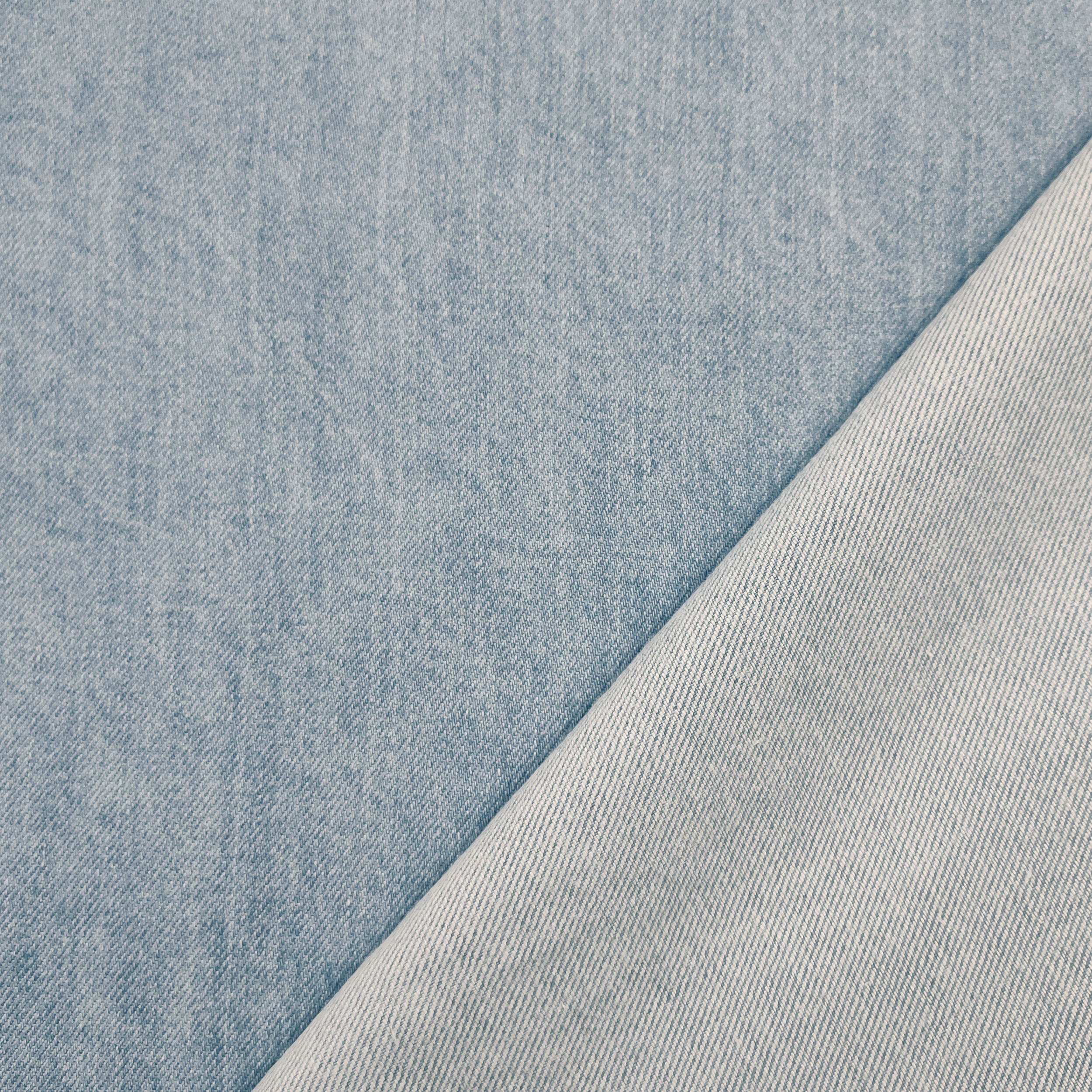 Tessuto Jeans Effetto Vintage Lavaggio Chiaro