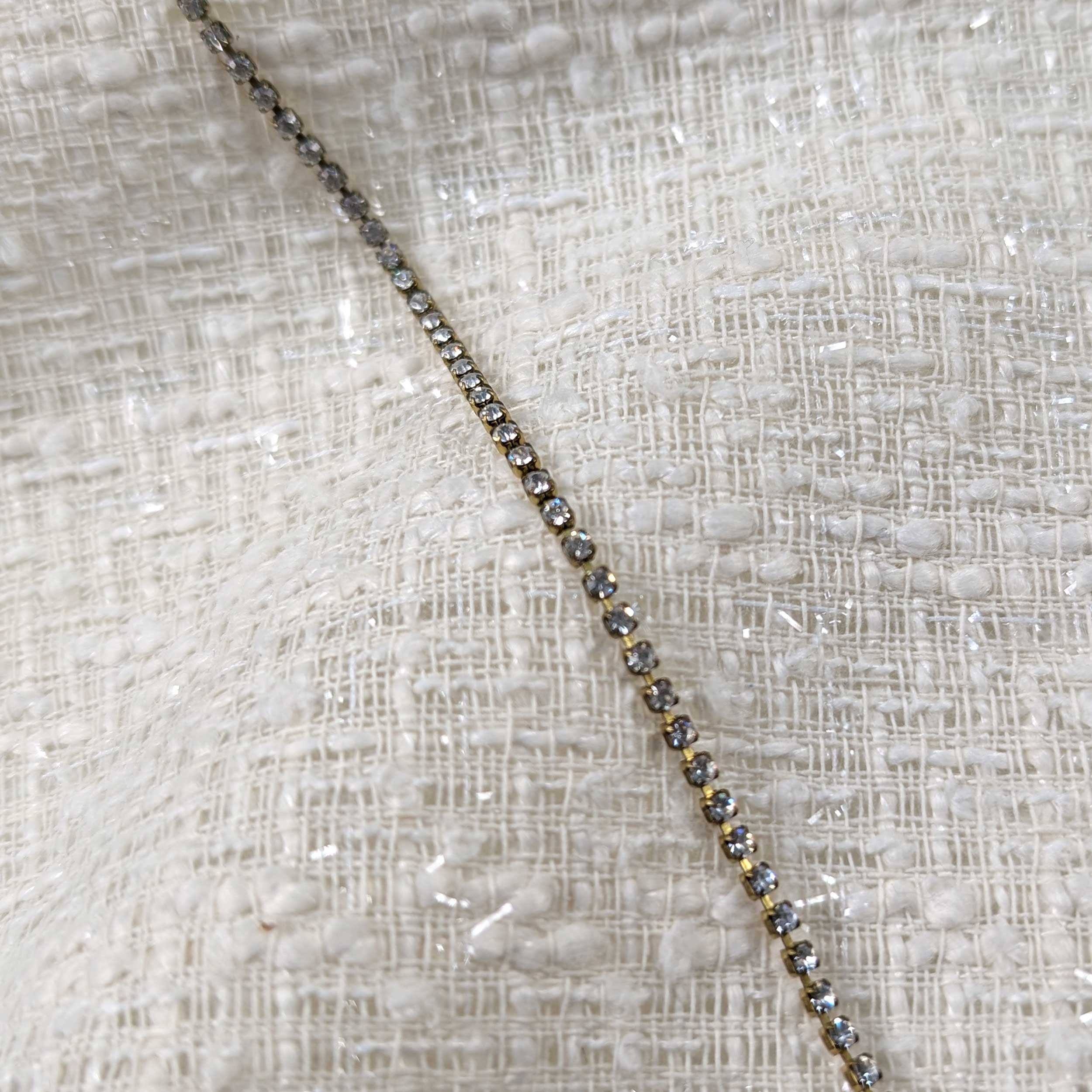 Catena Sottile in Oro con Strass  Image
