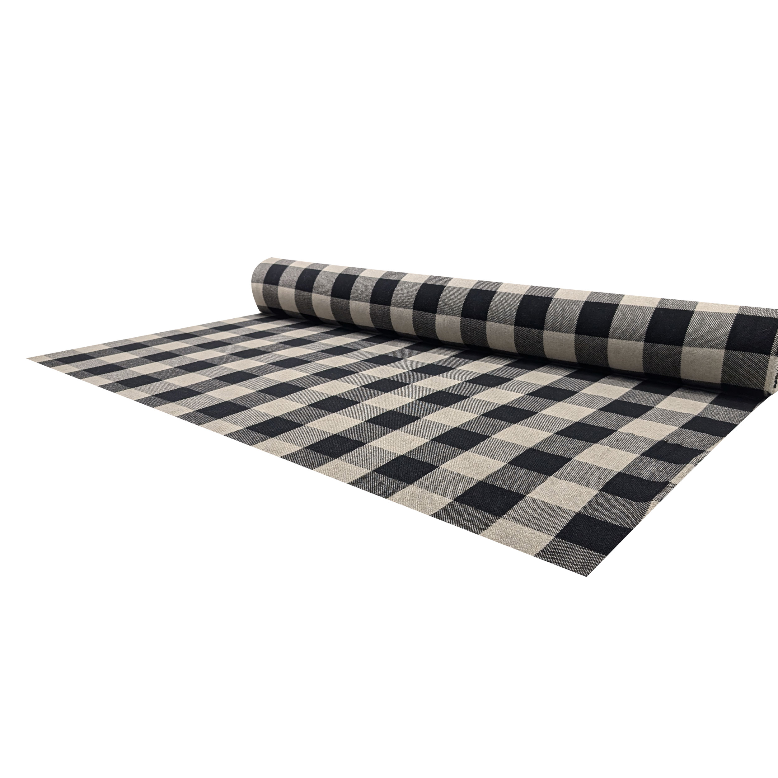 Lana Cachemire Quadri Beige e Nero Image