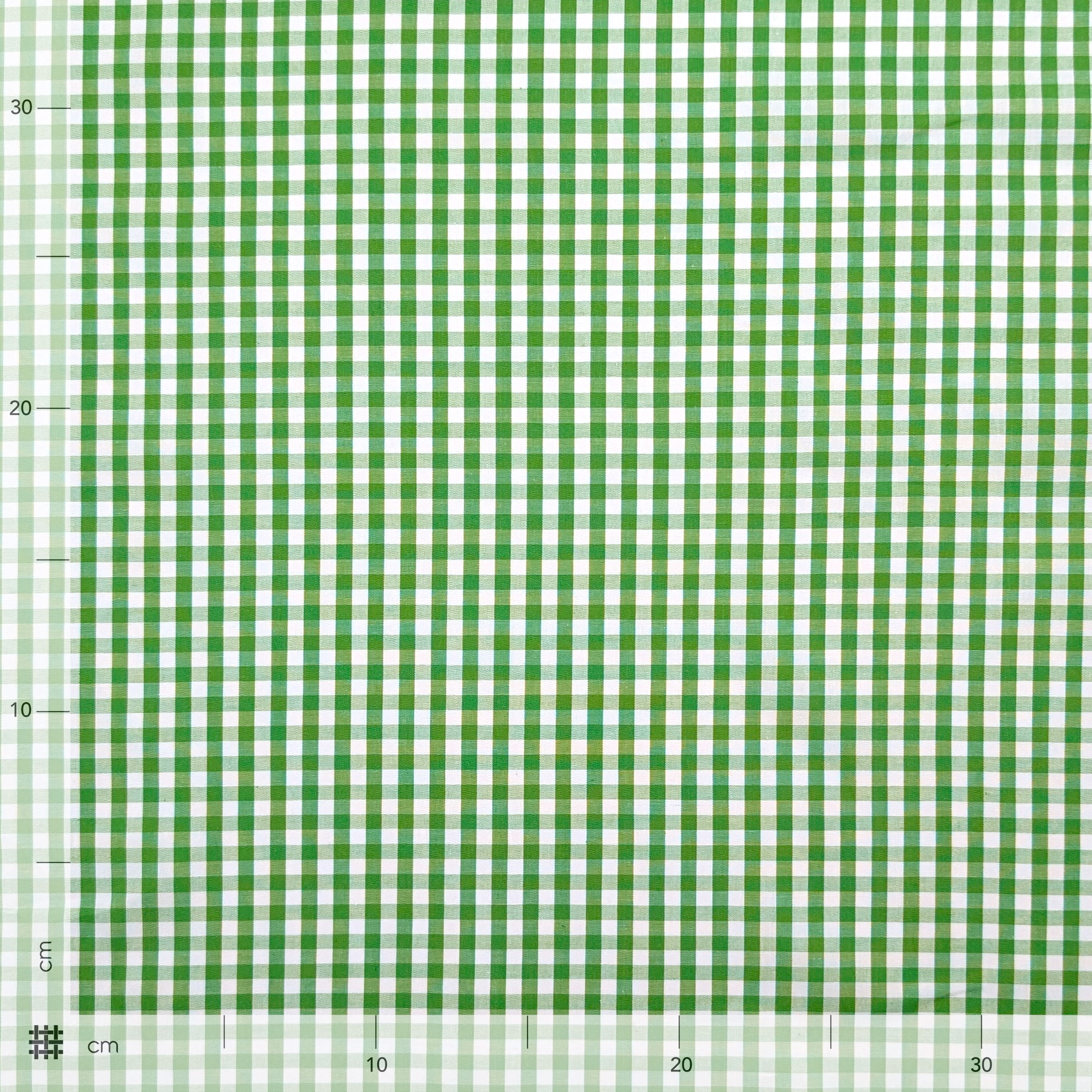 Cotone per Camiceria Quadretto Verde Image