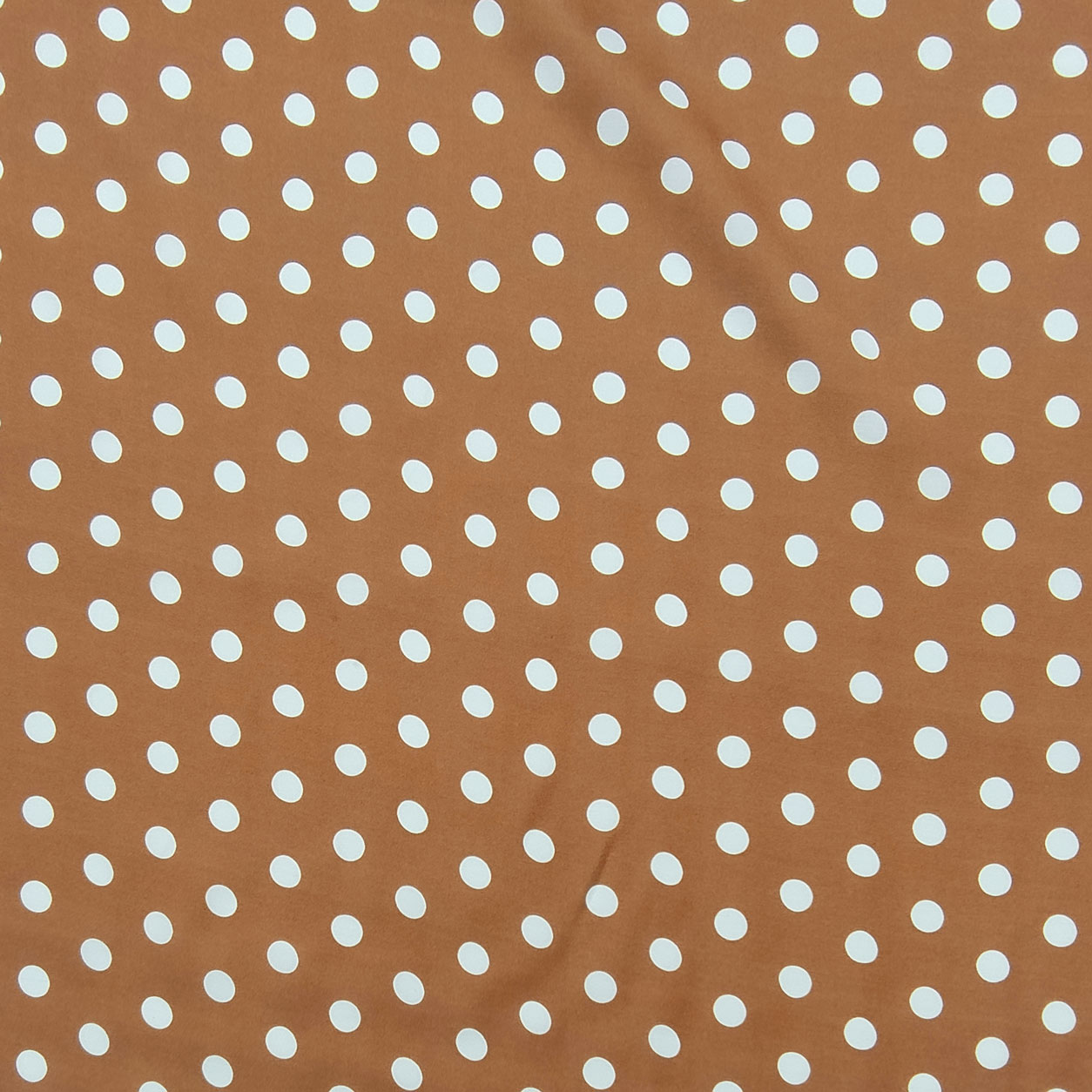 Scampolo Viscosa Pois Bianchi Sfondo Arancio 170x135 cm