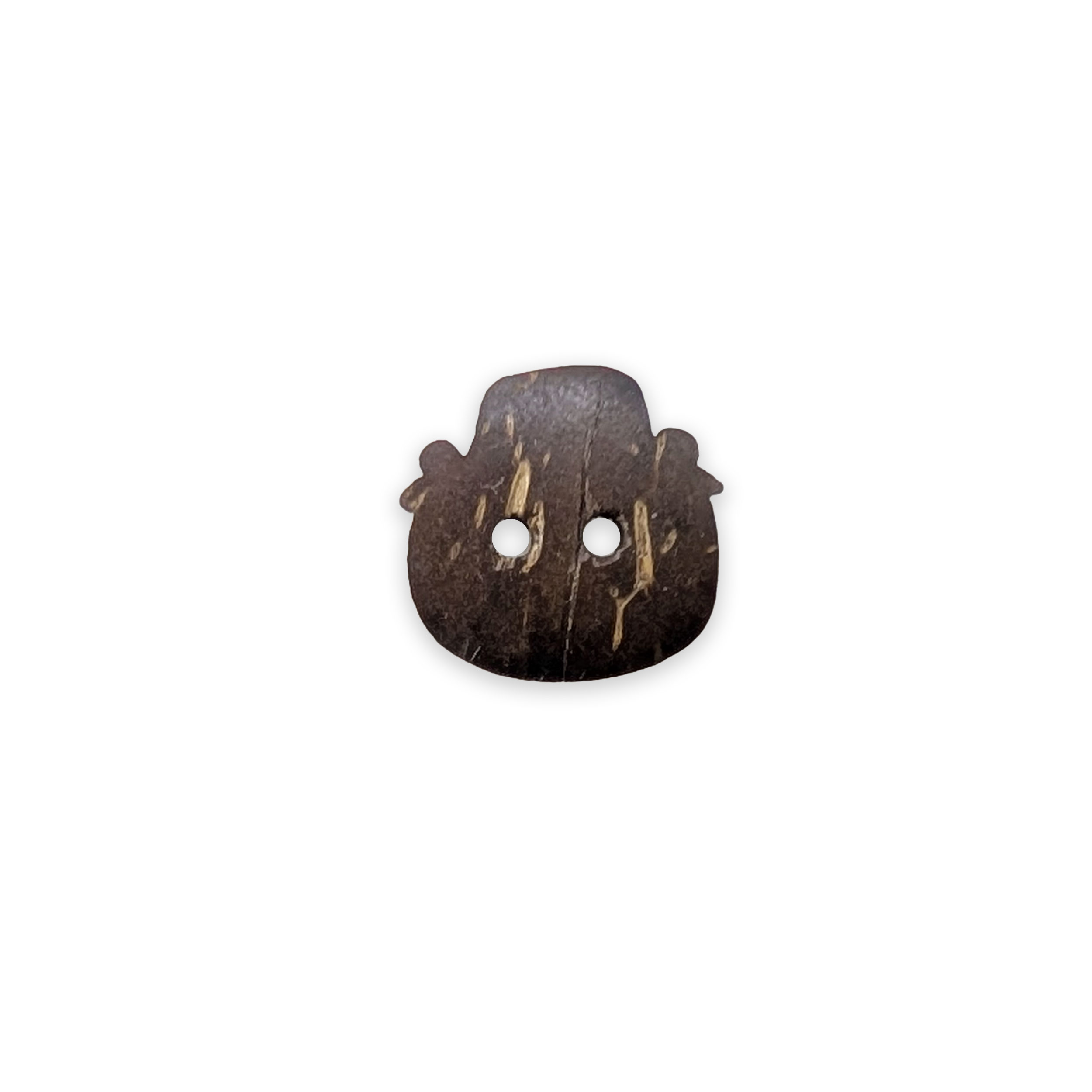 Bottone Legno Orsetto con Cappello Azzurro 2 Fori Image