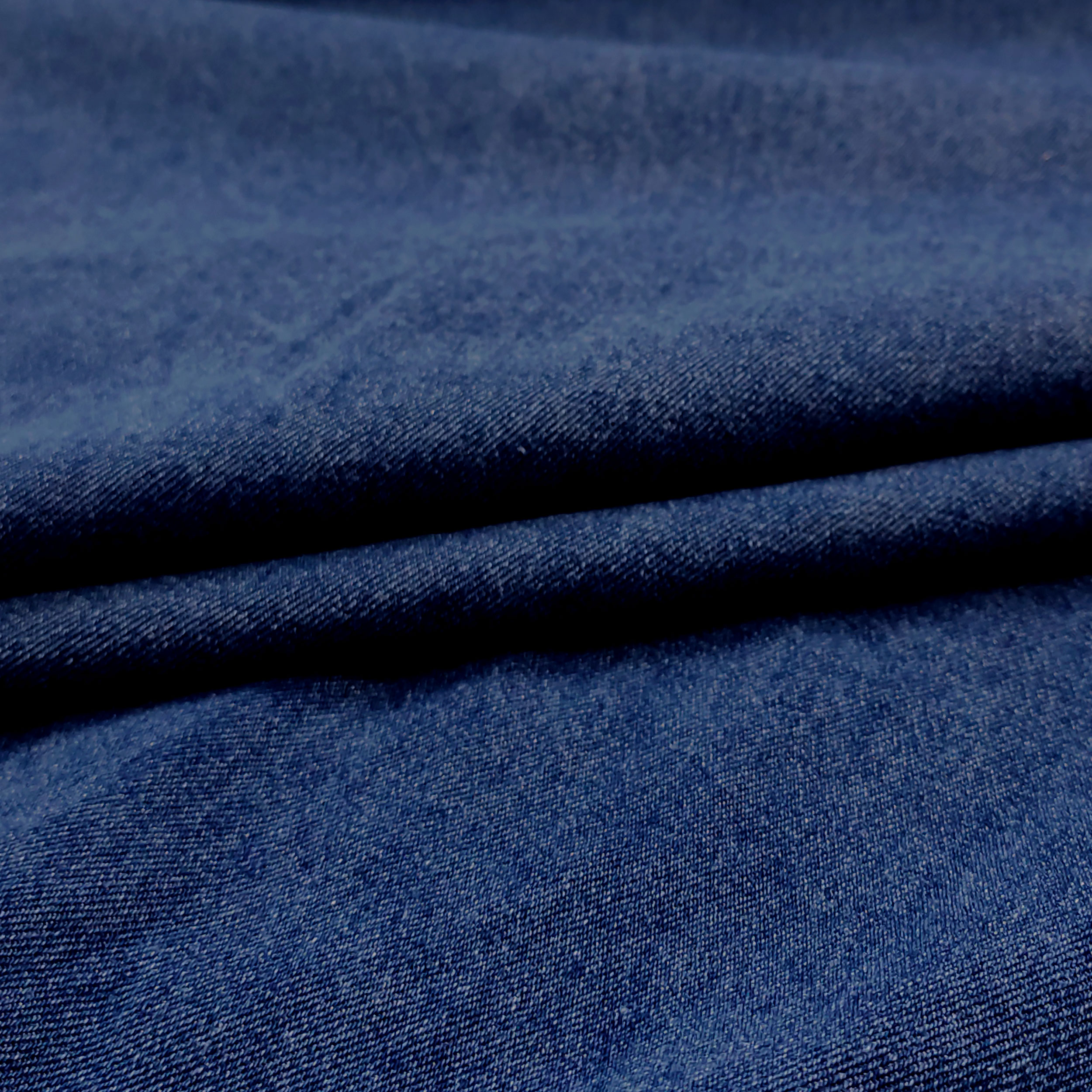 Tessuto Denim Puro Cotone Blu Scuro