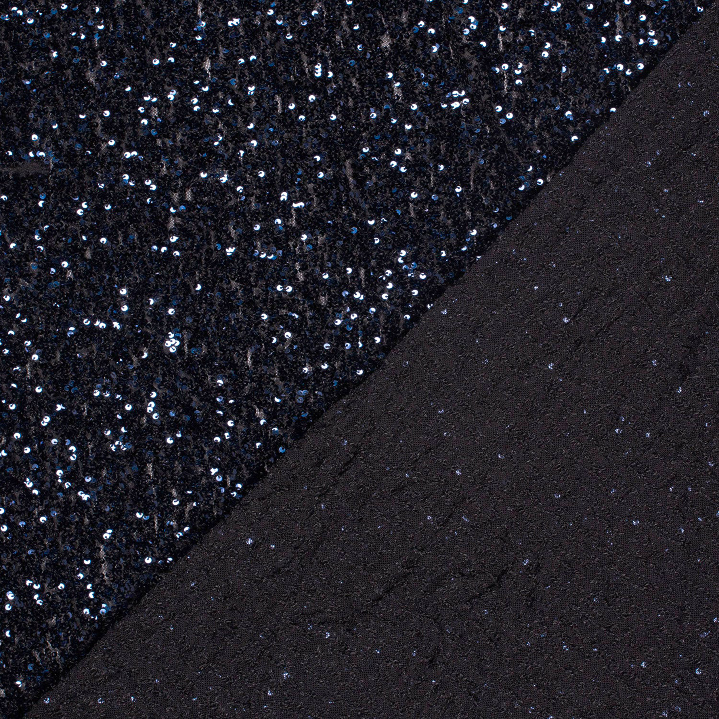 Paillettes su Tulle Elasticizzato Blu Image
