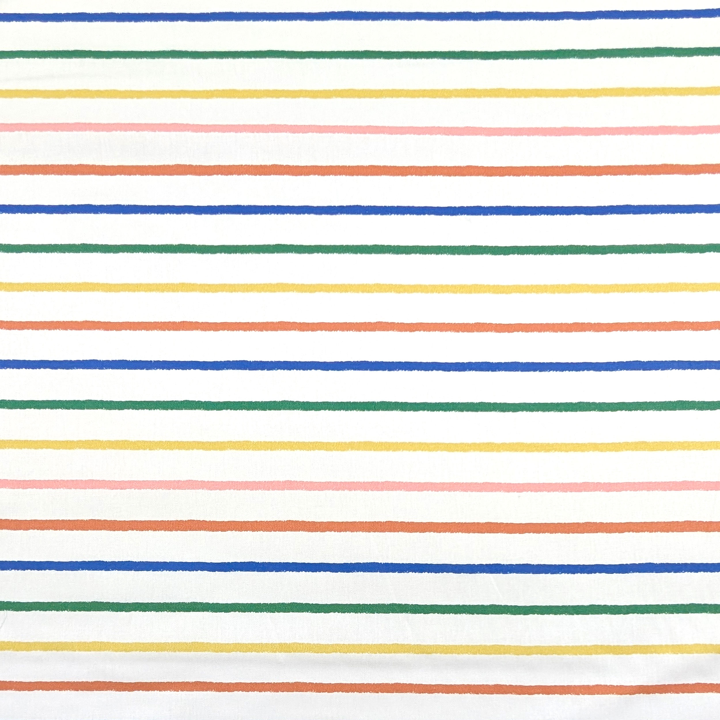 Popeline Cotone Righe Arcobaleno Image