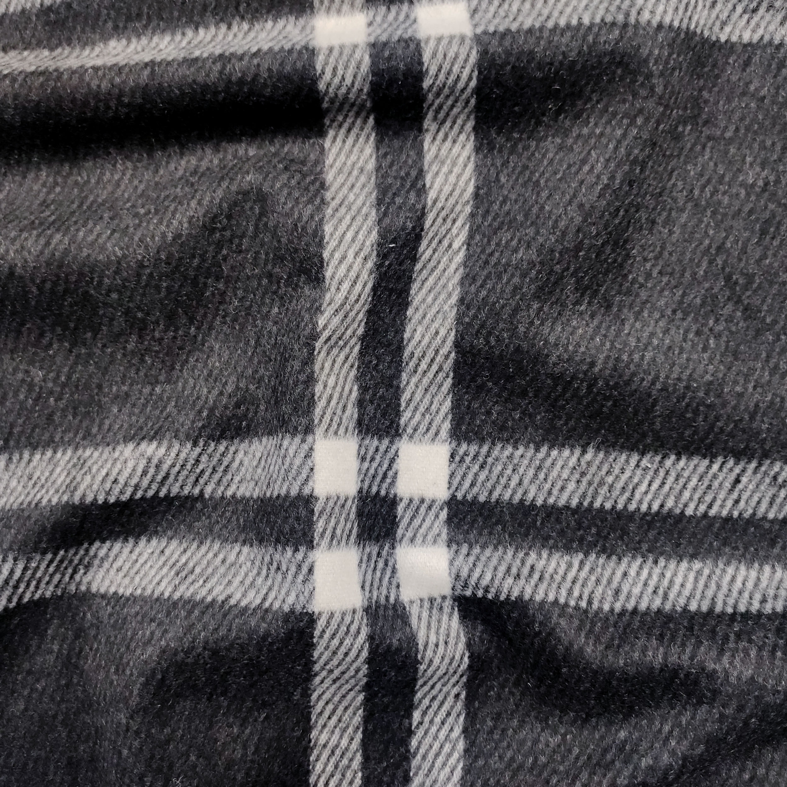 Tartan Cappotto Antracite Bianco