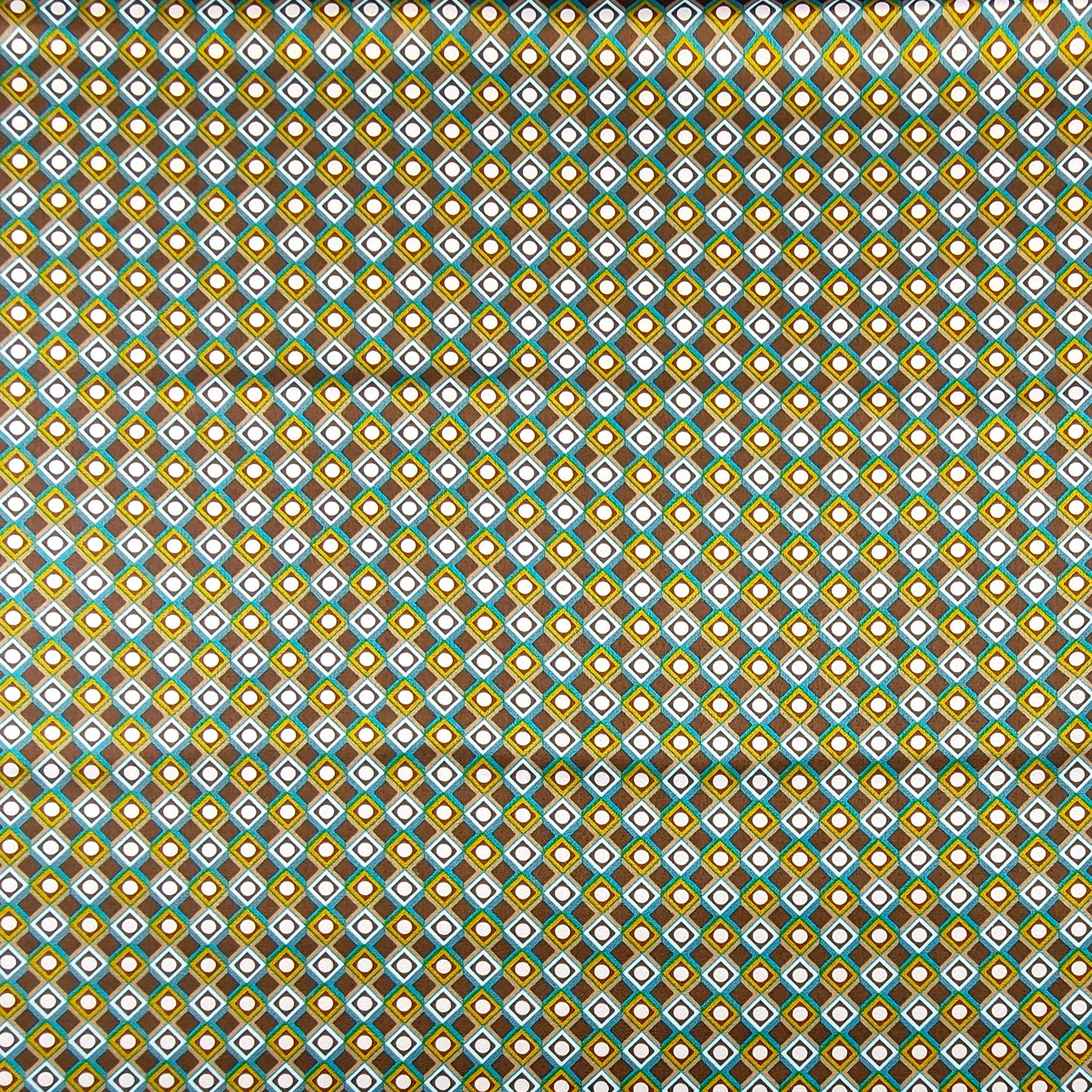 Tessuto Rasetto Fantasia Rombi e Cerchi  Image