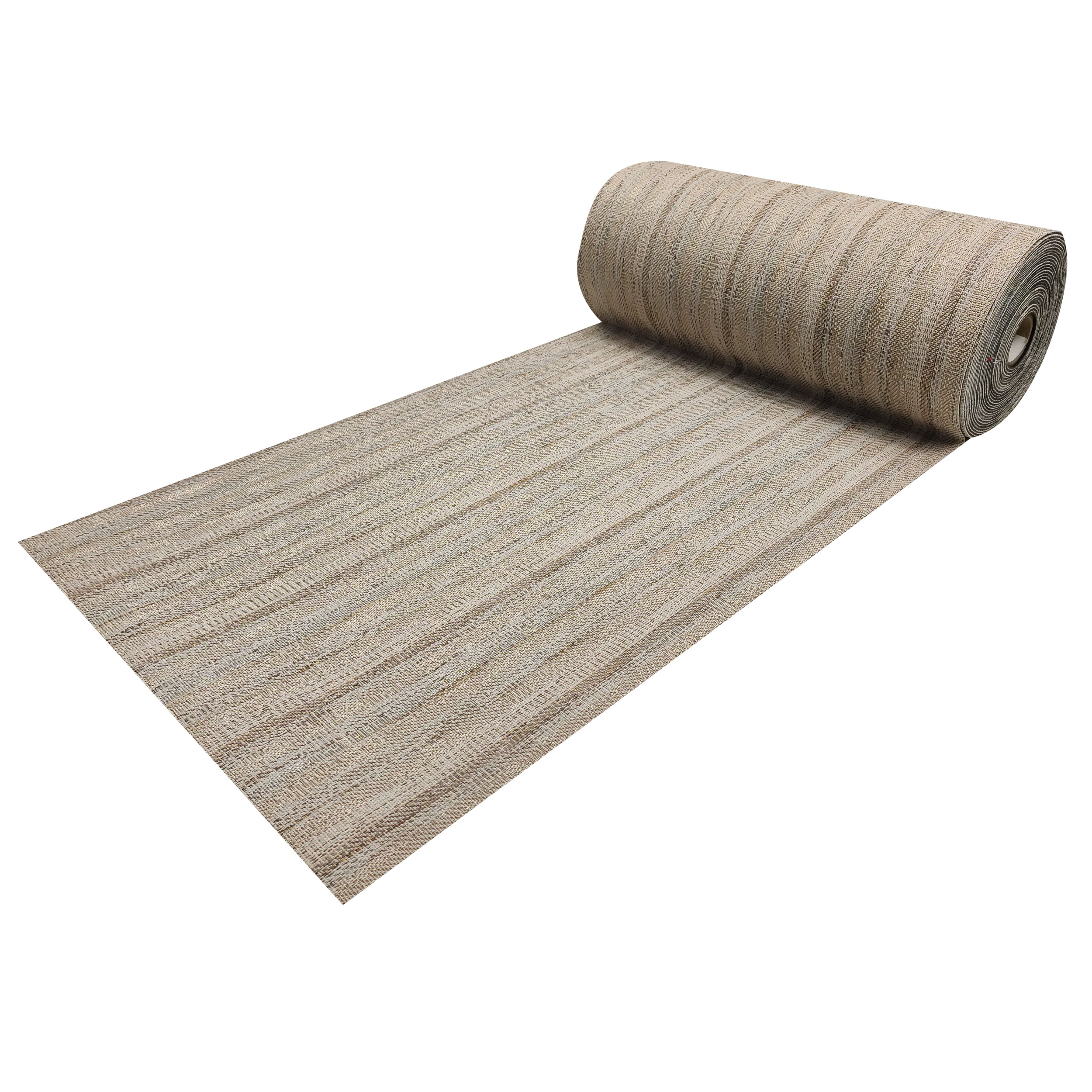 Passatoia da Cucina Righe Toni del Beige Lurex