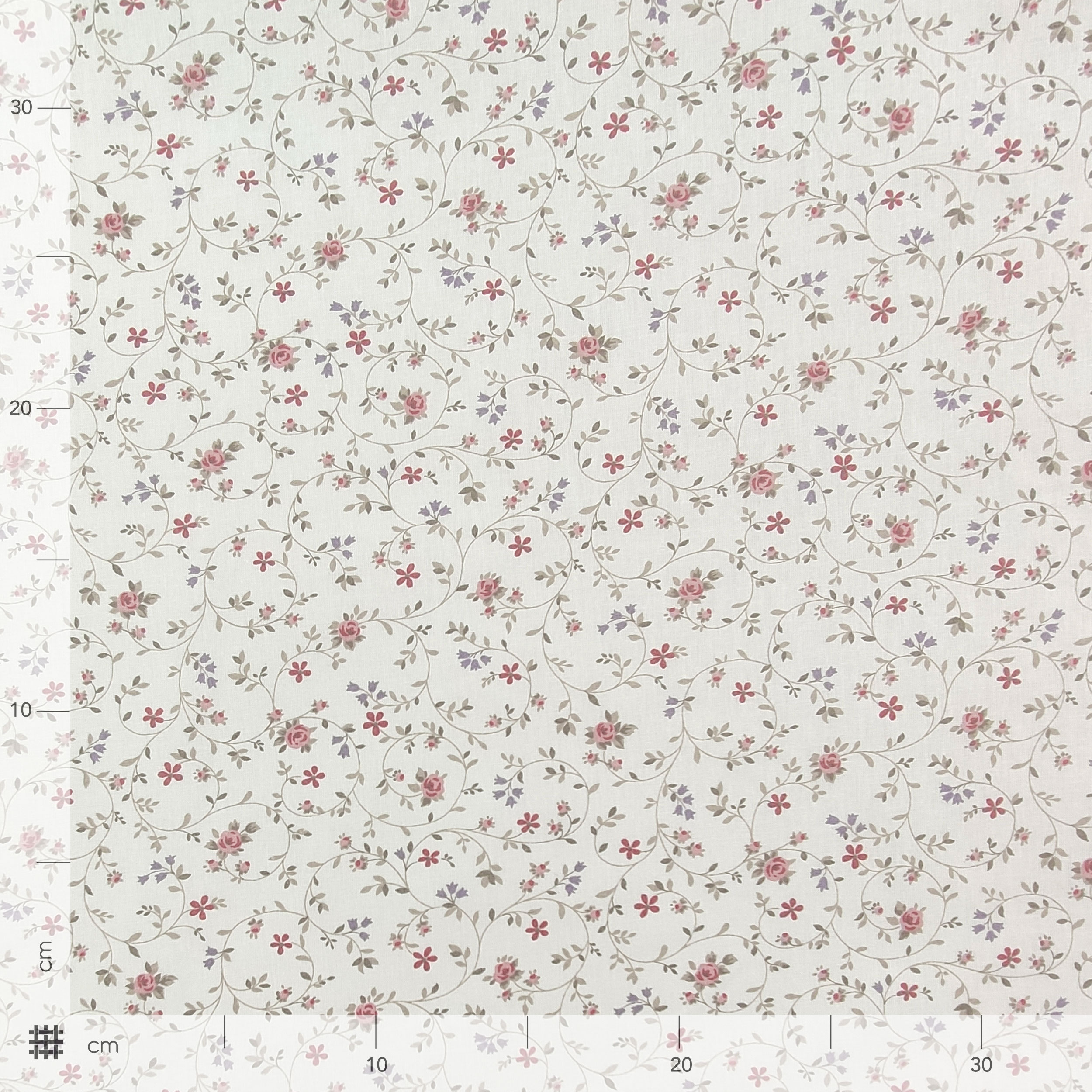 Tessuto Cotone Fiorellini Rosa