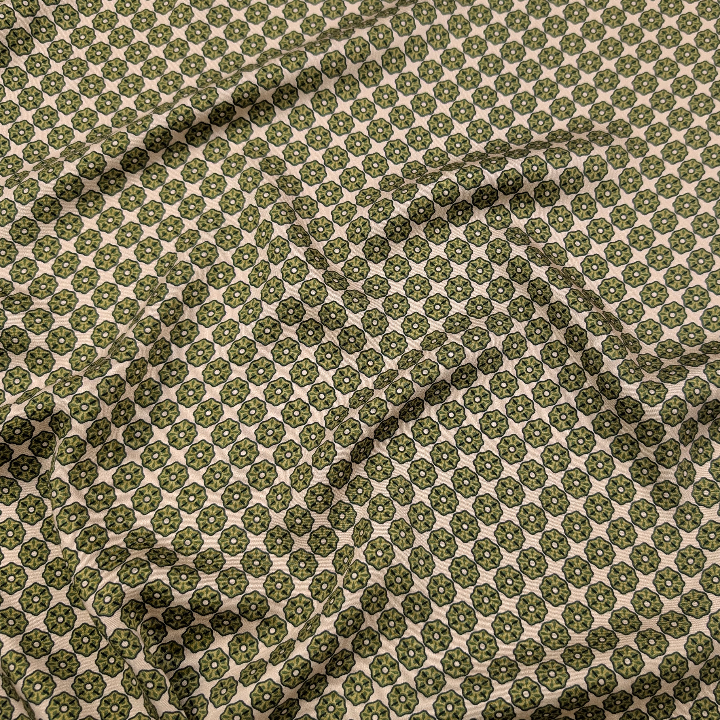 Flanella Misto Seta Moda Bohémien Verde Image