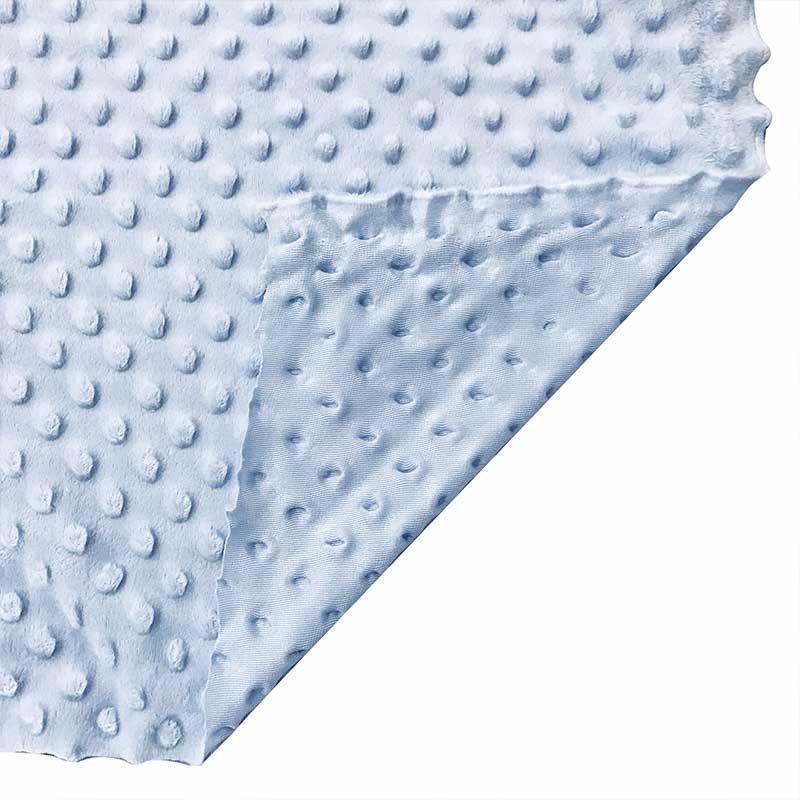 Tessuto Minky Dots Lux Azzurro Baby