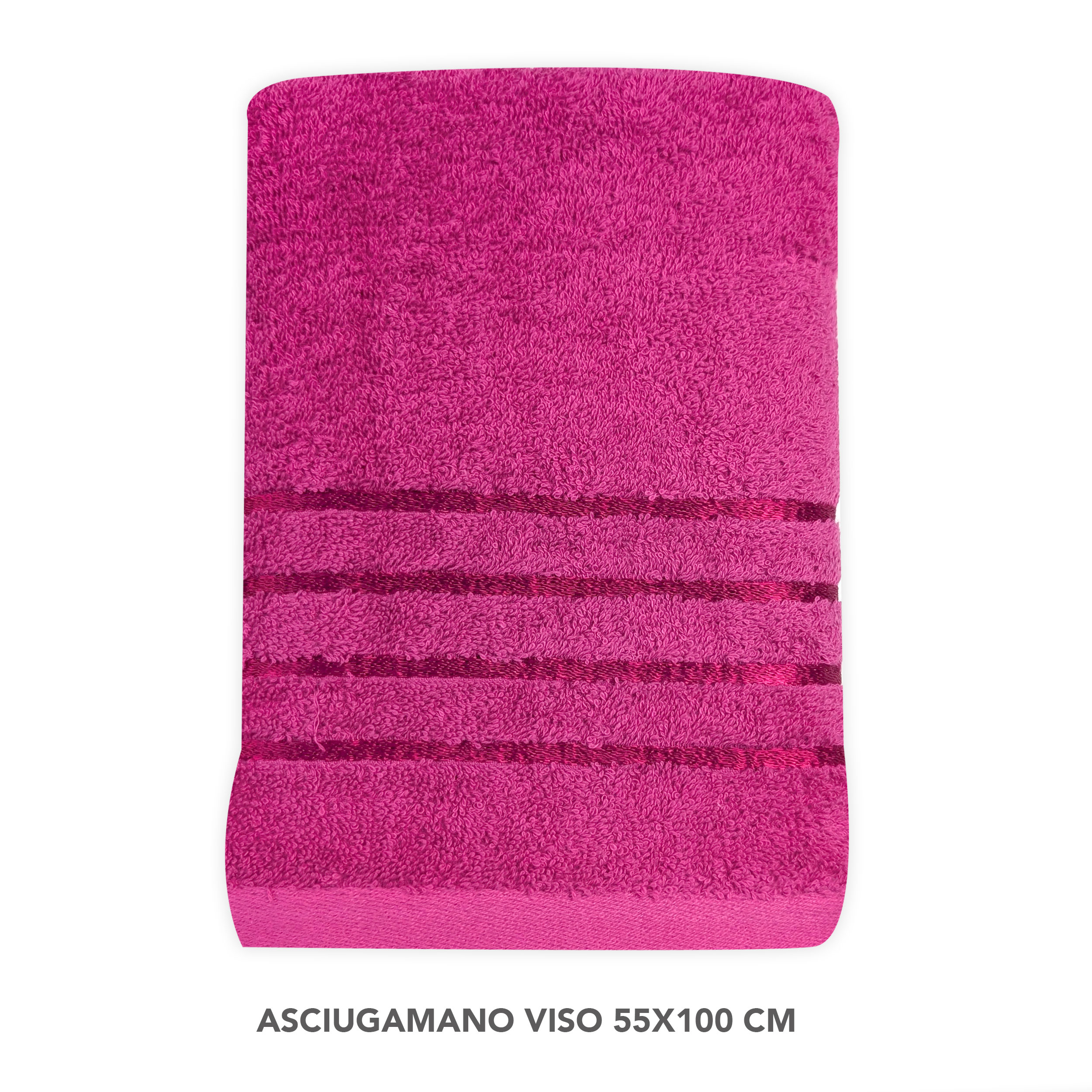 Set Asciugamani Bagno Viso e Ospite Fuxia Image