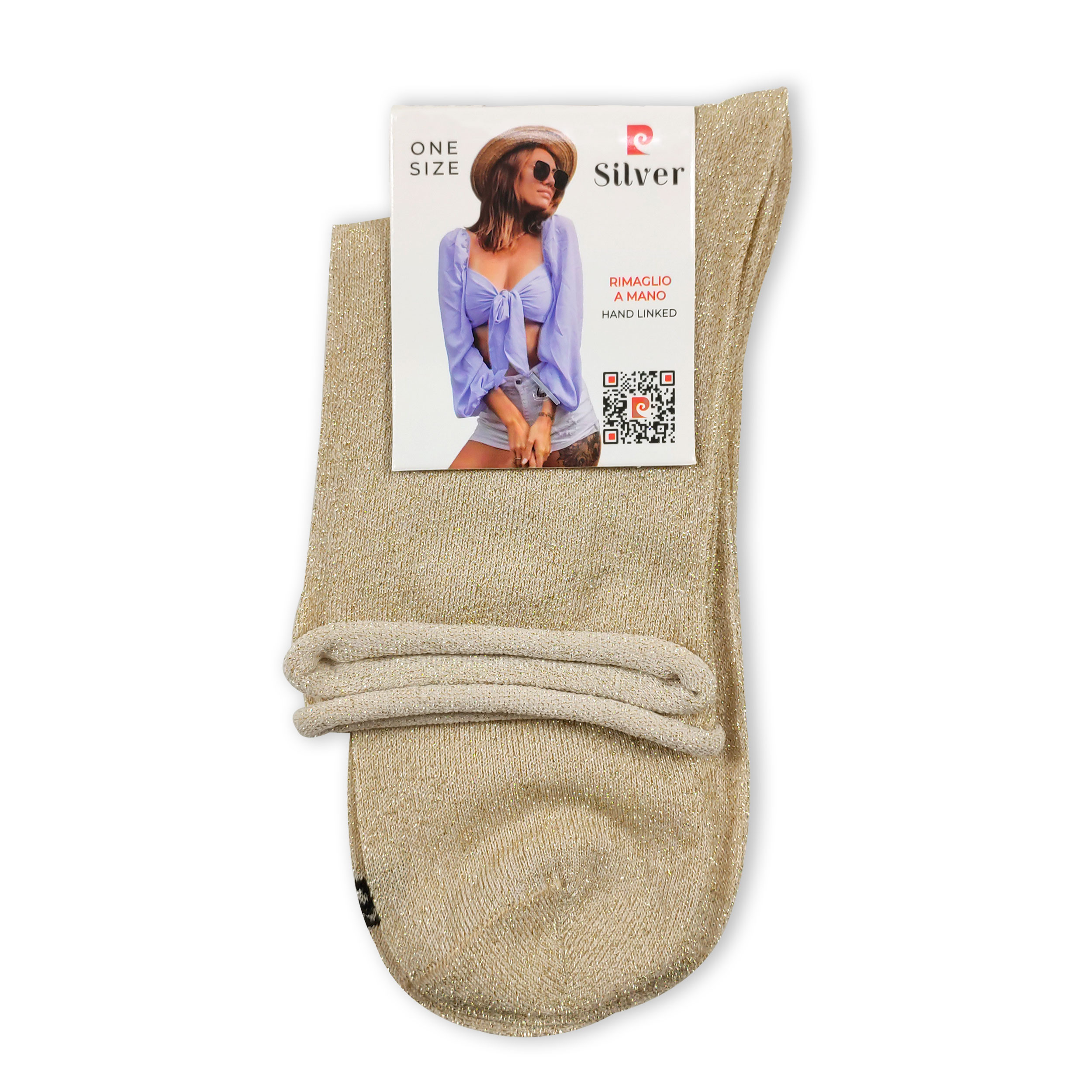 Calze Corte Lurex Senza Elastico