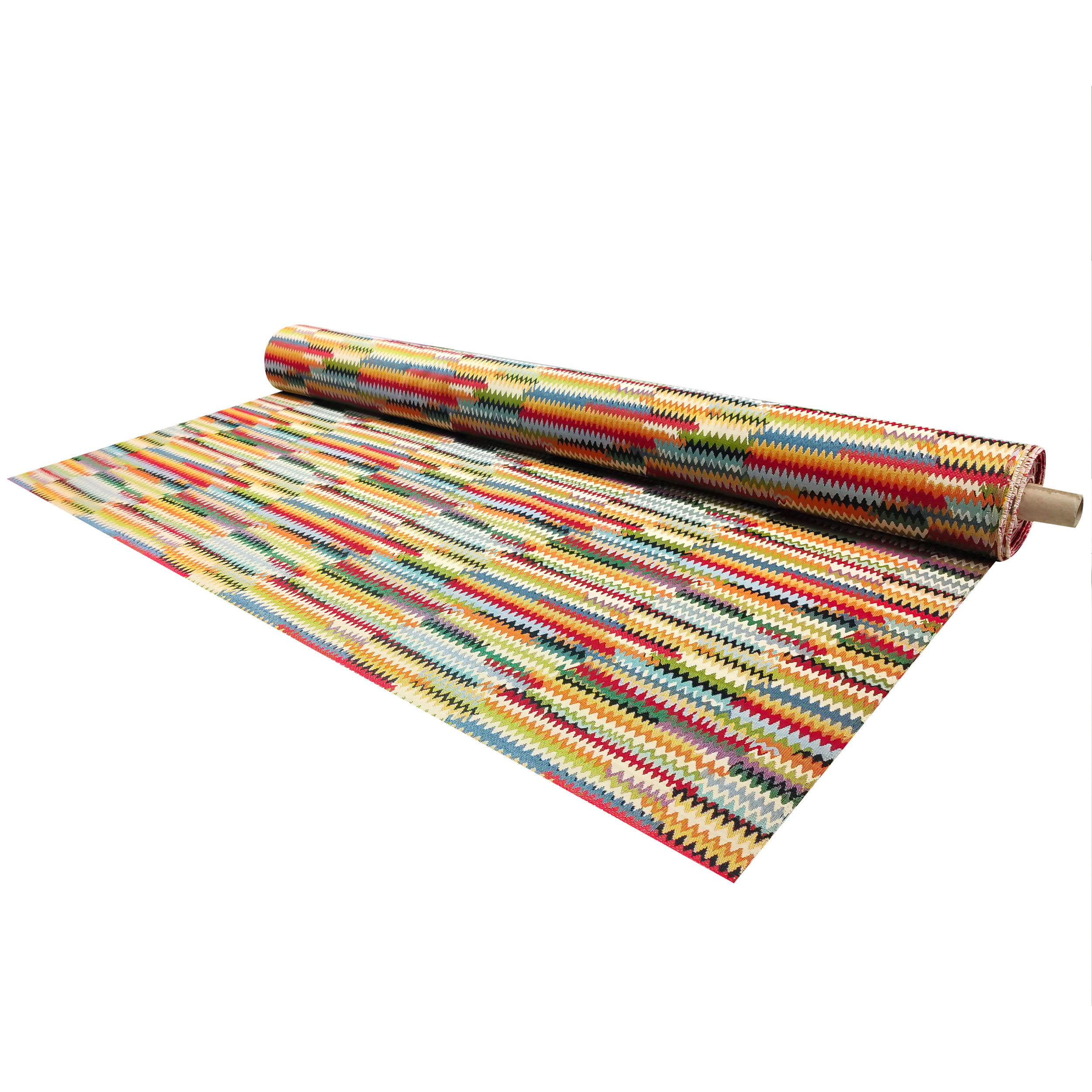 Tessuto Gobelin Fantasia Zig Zag Colorata