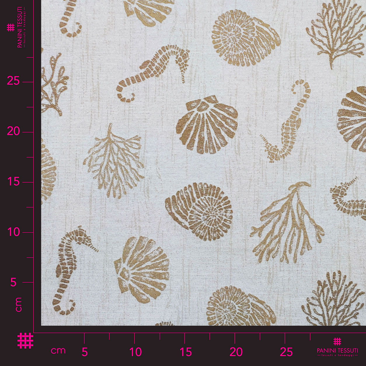 Stoffe arredo jacquard conchiglie beige