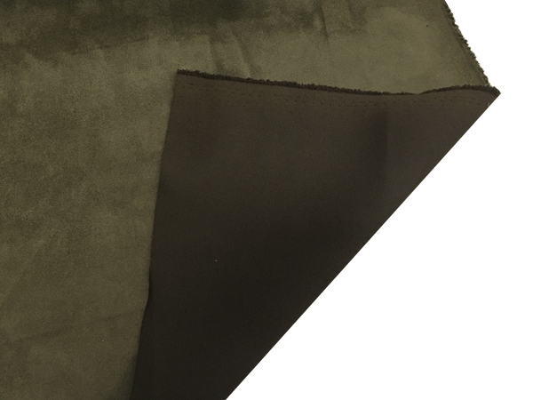 Tessuto Effetto Alcantara Elasticizzato Verde H150 cm 