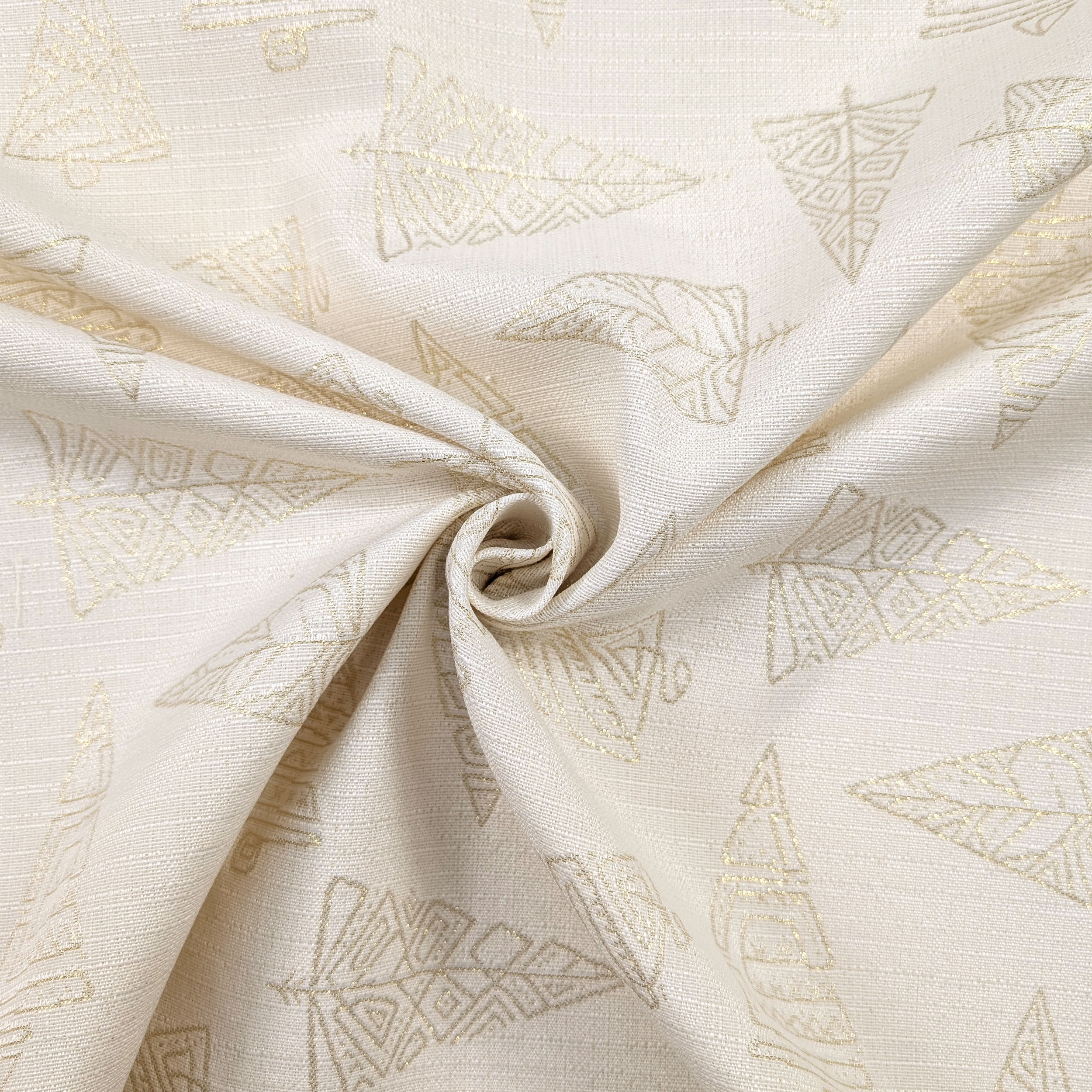 Jacquard Natalizio con Alberi Dorati Lurex Image