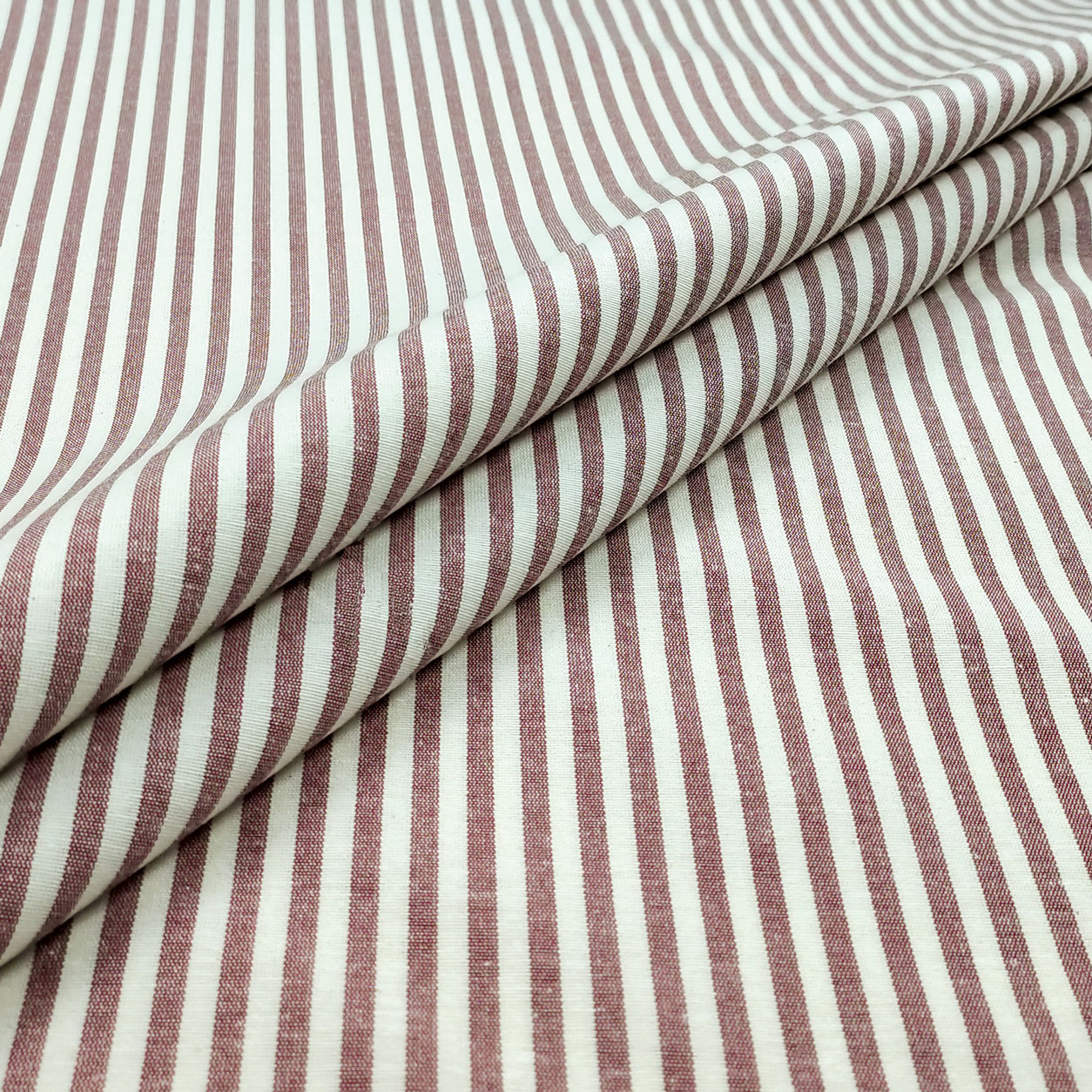 Stoffa Fantasie Righe Bordeaux e Panna (4)