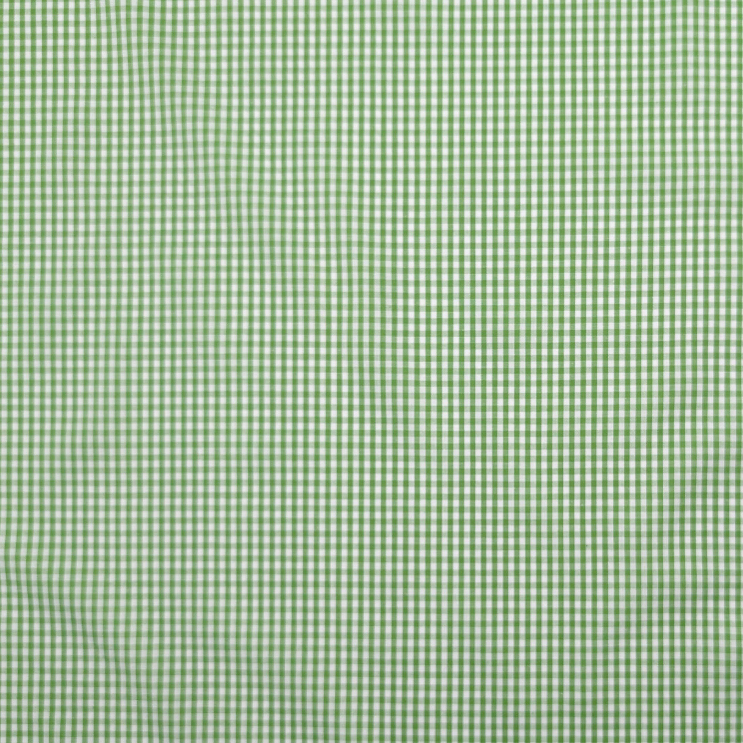 Cotone per Camiceria Quadrettini Verde Chiaro Image