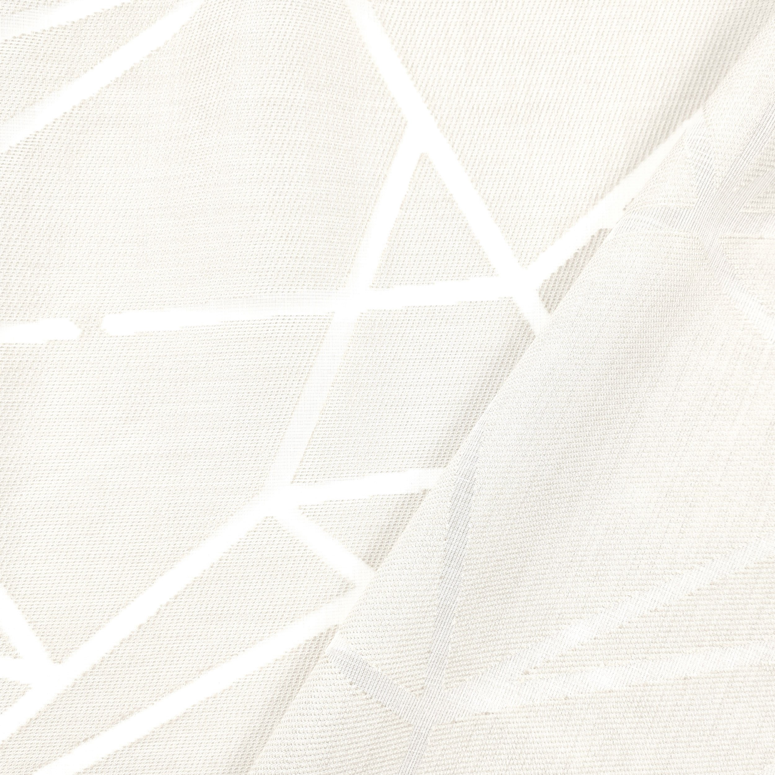 Tessuto Tendino Devorè Naturale Linee Geometriche