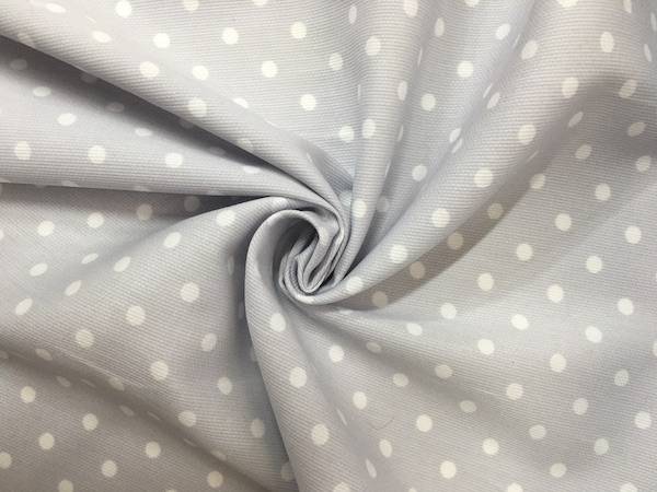 Tessuto happy piquet grigio con pois 2