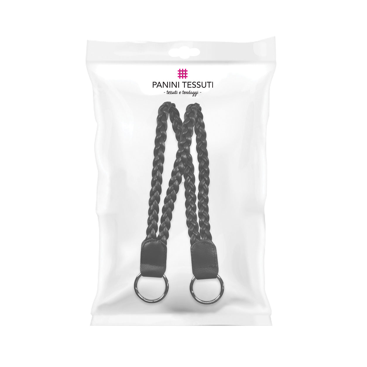 Manico Treccia Finta Pelle con Anelli 4