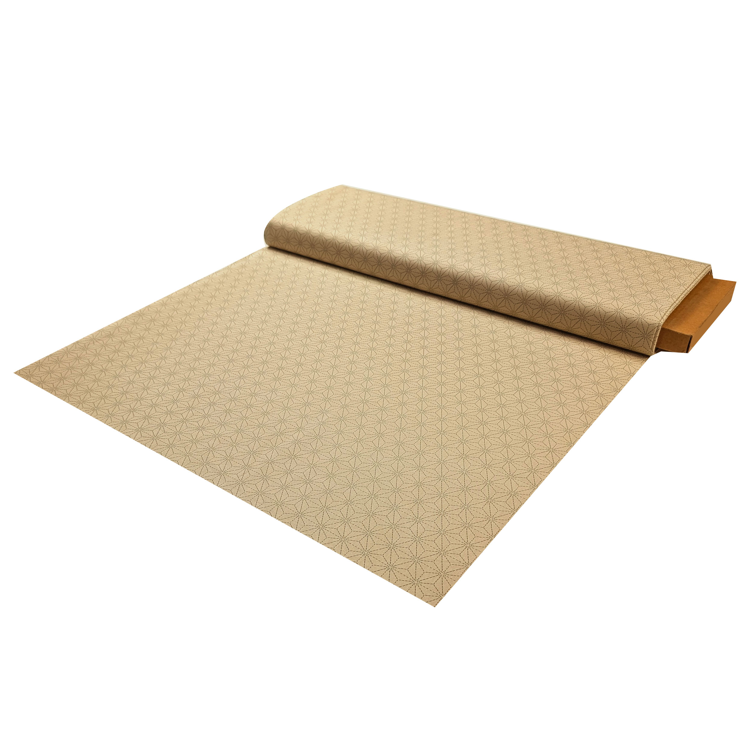 Popeline Cotone Beige con Stelle Geometriche Image