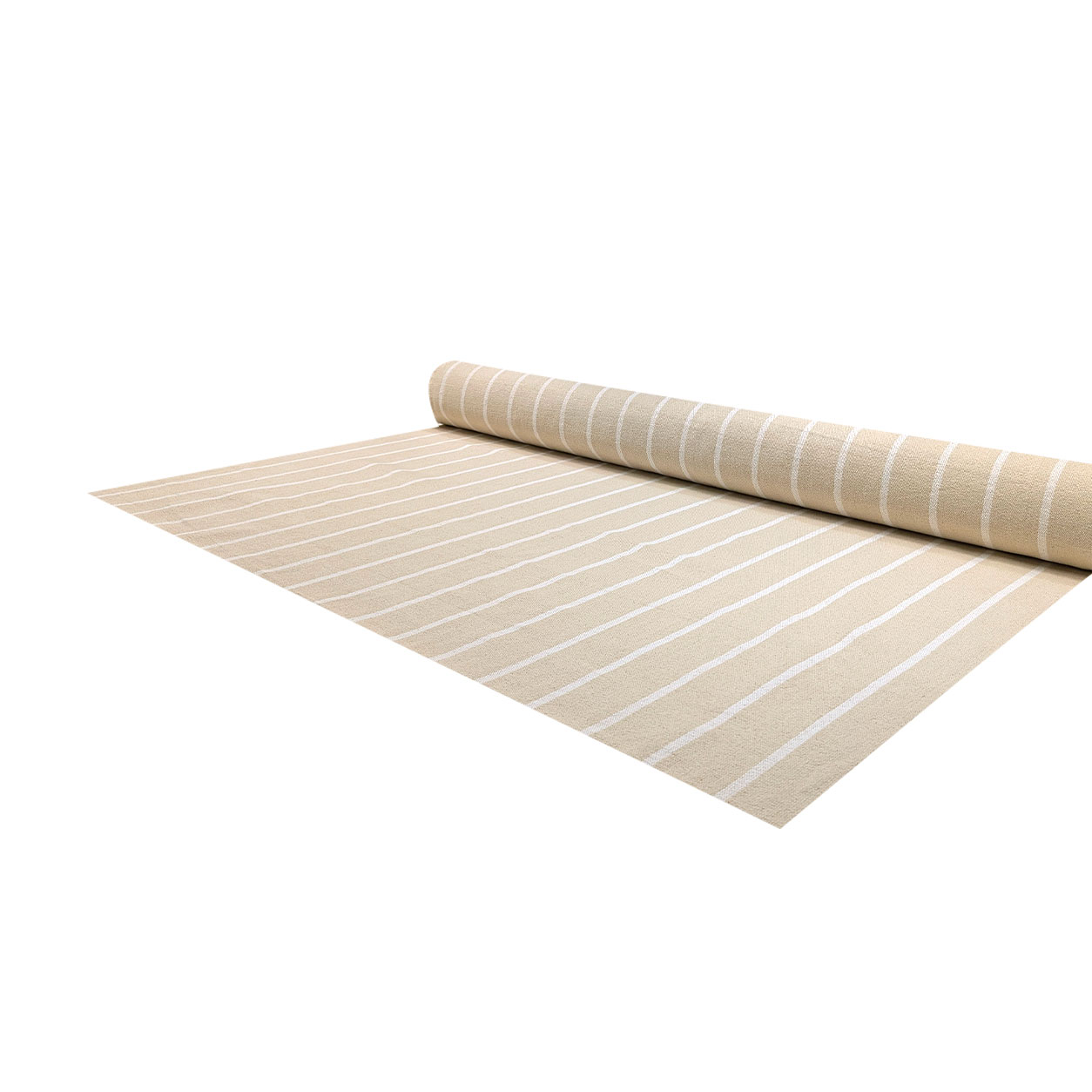 Cotone Lino Natural Righe Bianche Arredo Image