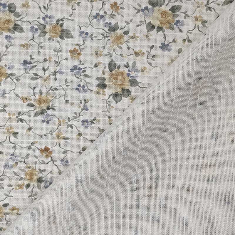 Tessuto Misto Cotone Fiorellini Ocra Image