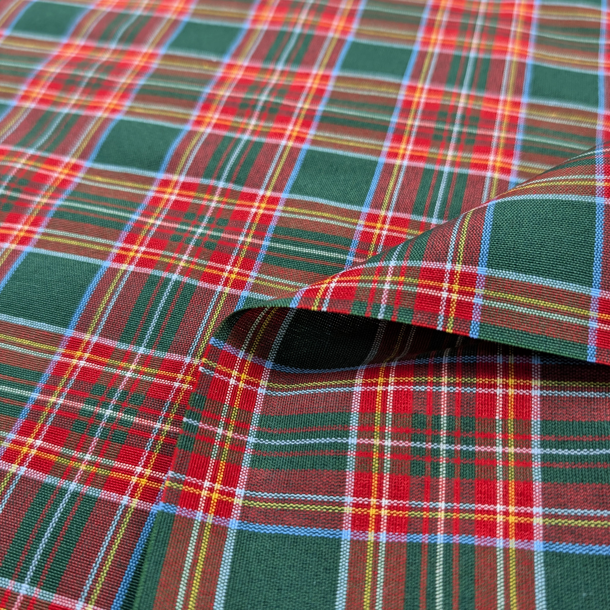 Tessuto Tartan Medio Quadri Verde Rosso Image