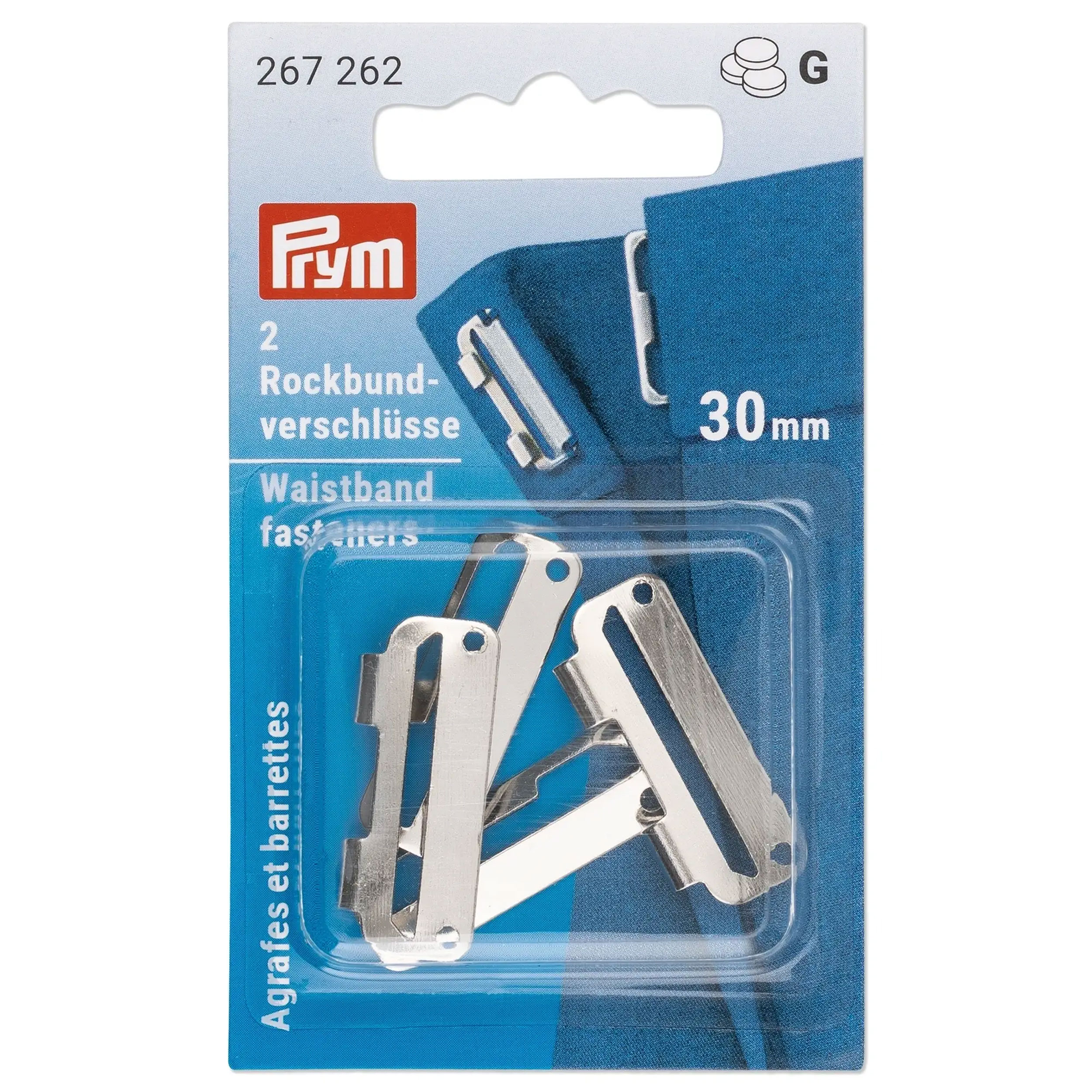 Ganci e Spranghette Prym Quadrati Argento 30 mm