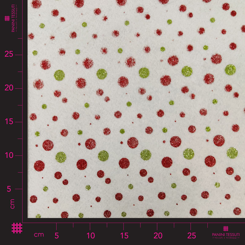 Pannolenci con Pois Glitter Sfondo Panna H 75 cm