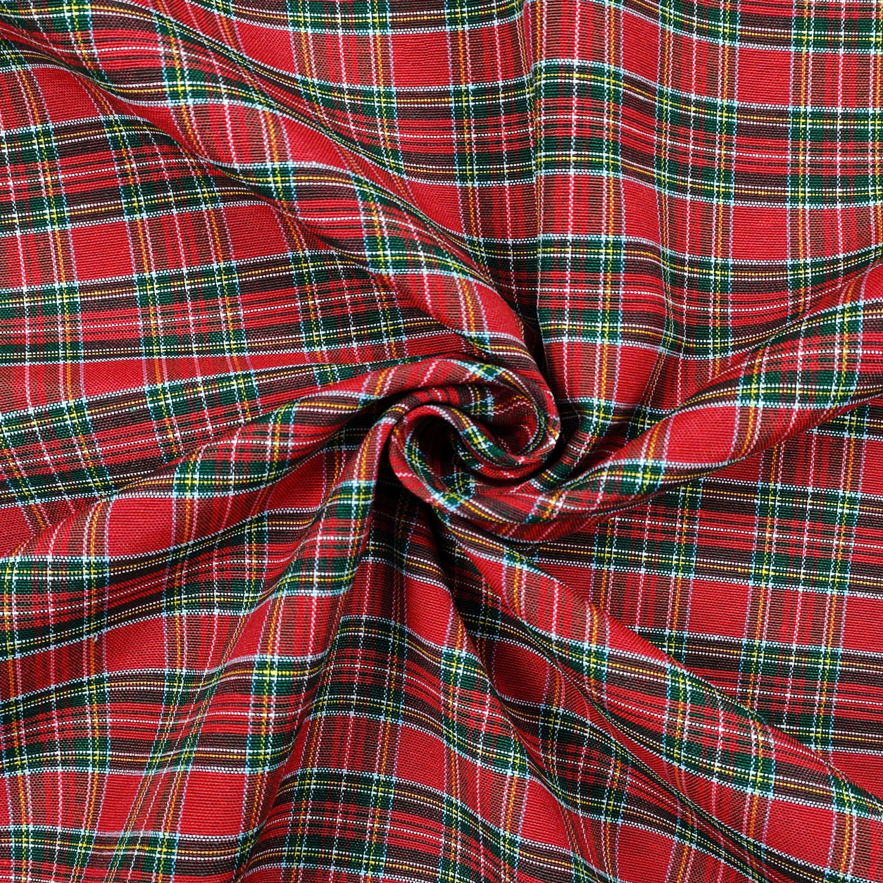 Tessuto Tartan scozzese rosso con quadretti piccoli (2)