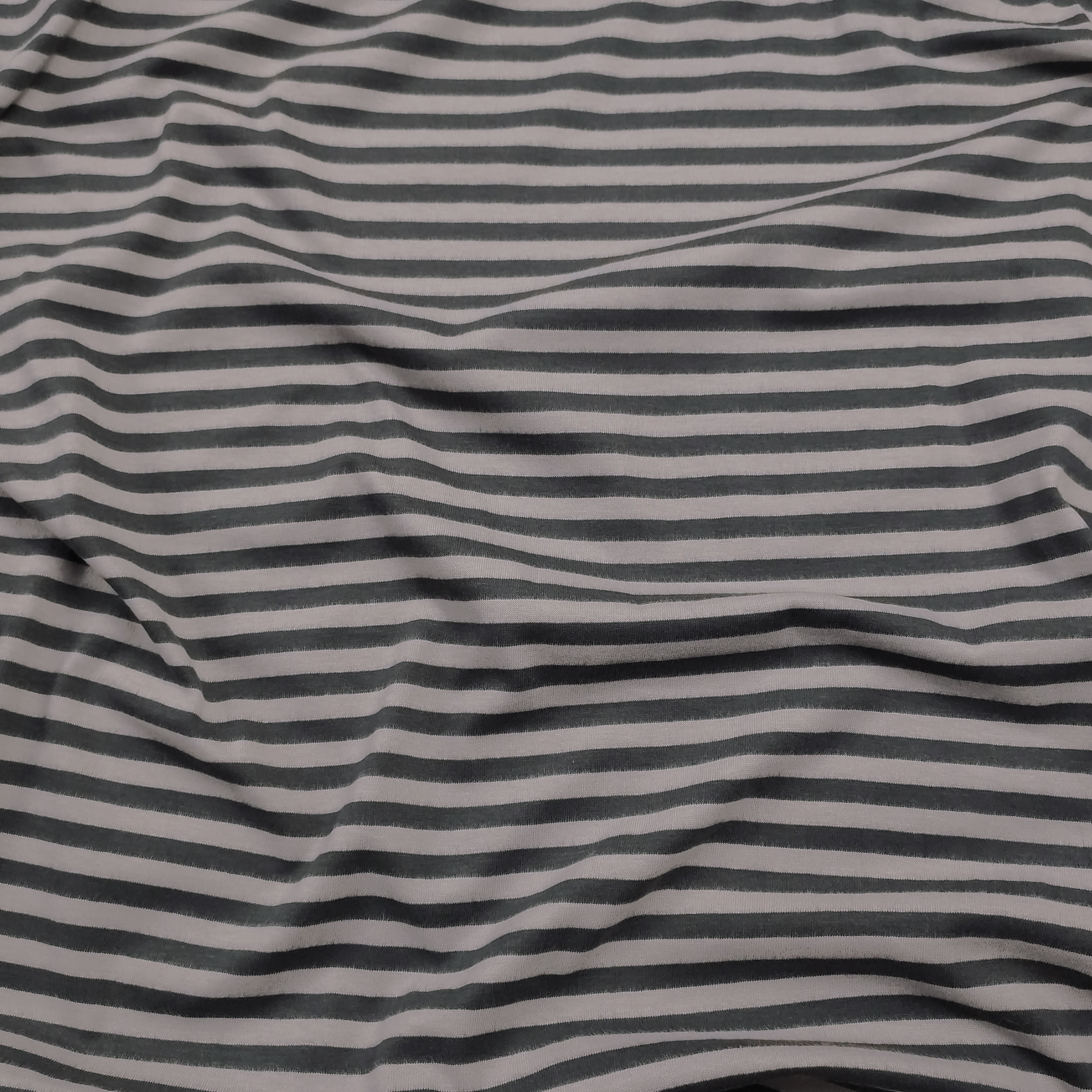 Jersey di Cotone Righe Grigio e Antracite