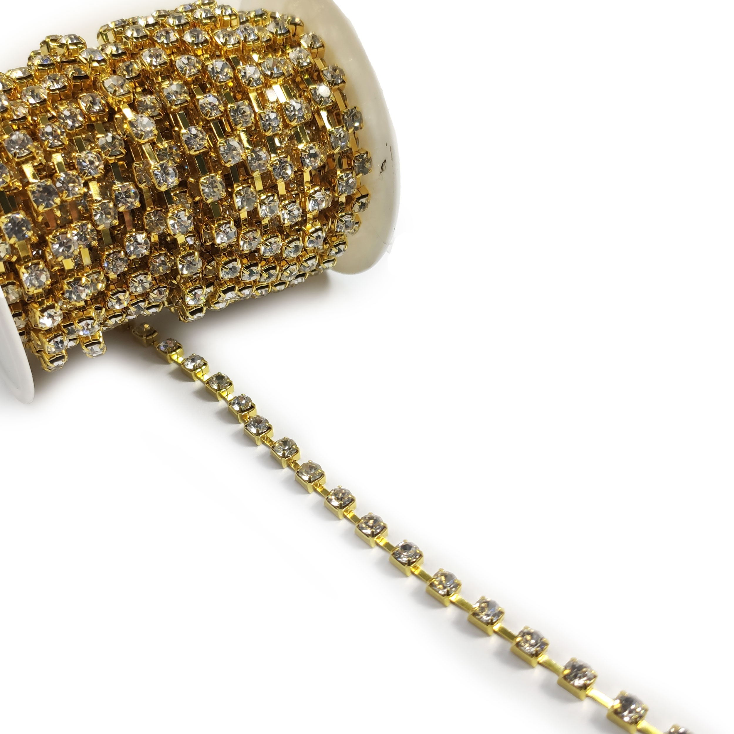 Catena Oro con Strass Incastonati