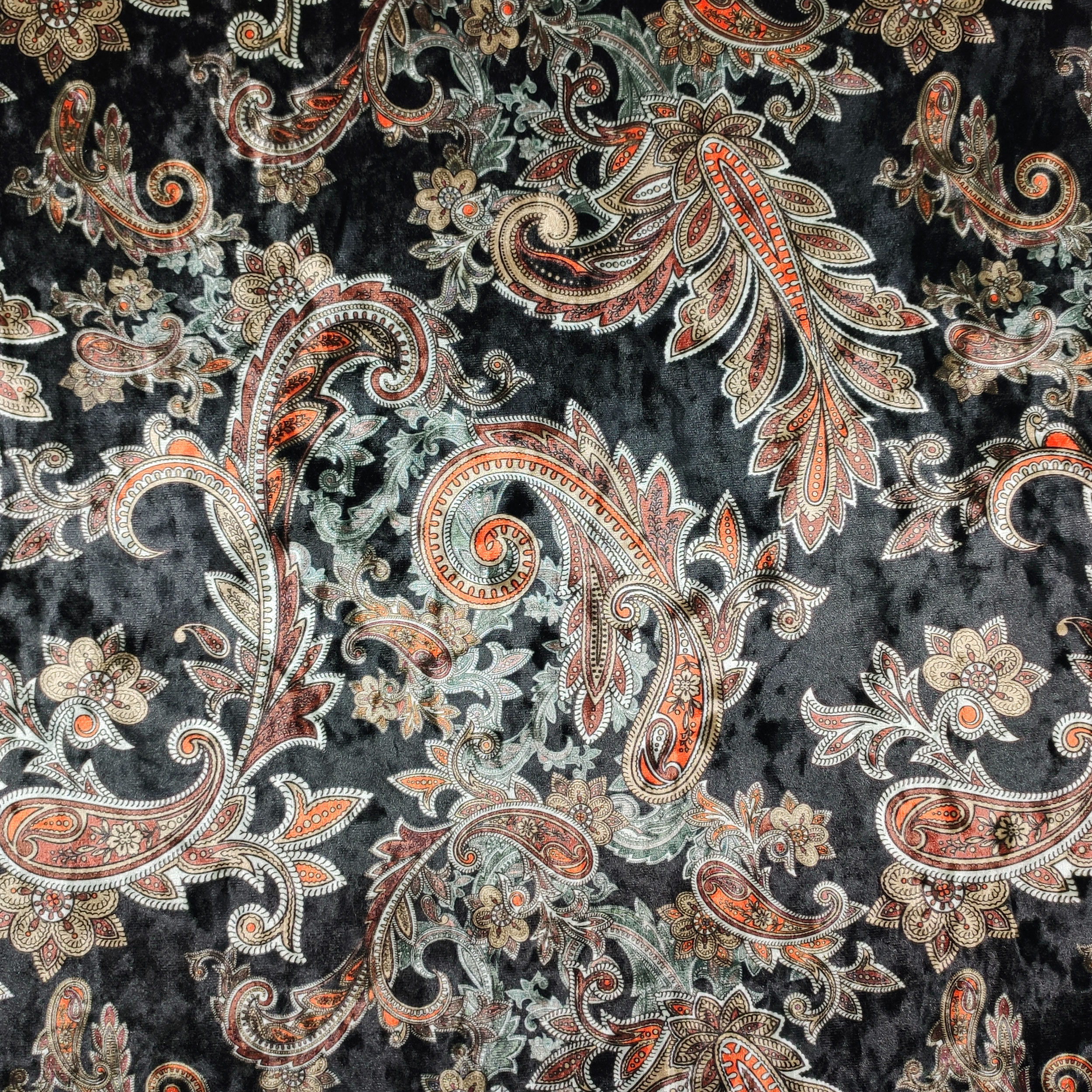 Vellutina Moda Fantasia Damascata Sfondo Nero Image