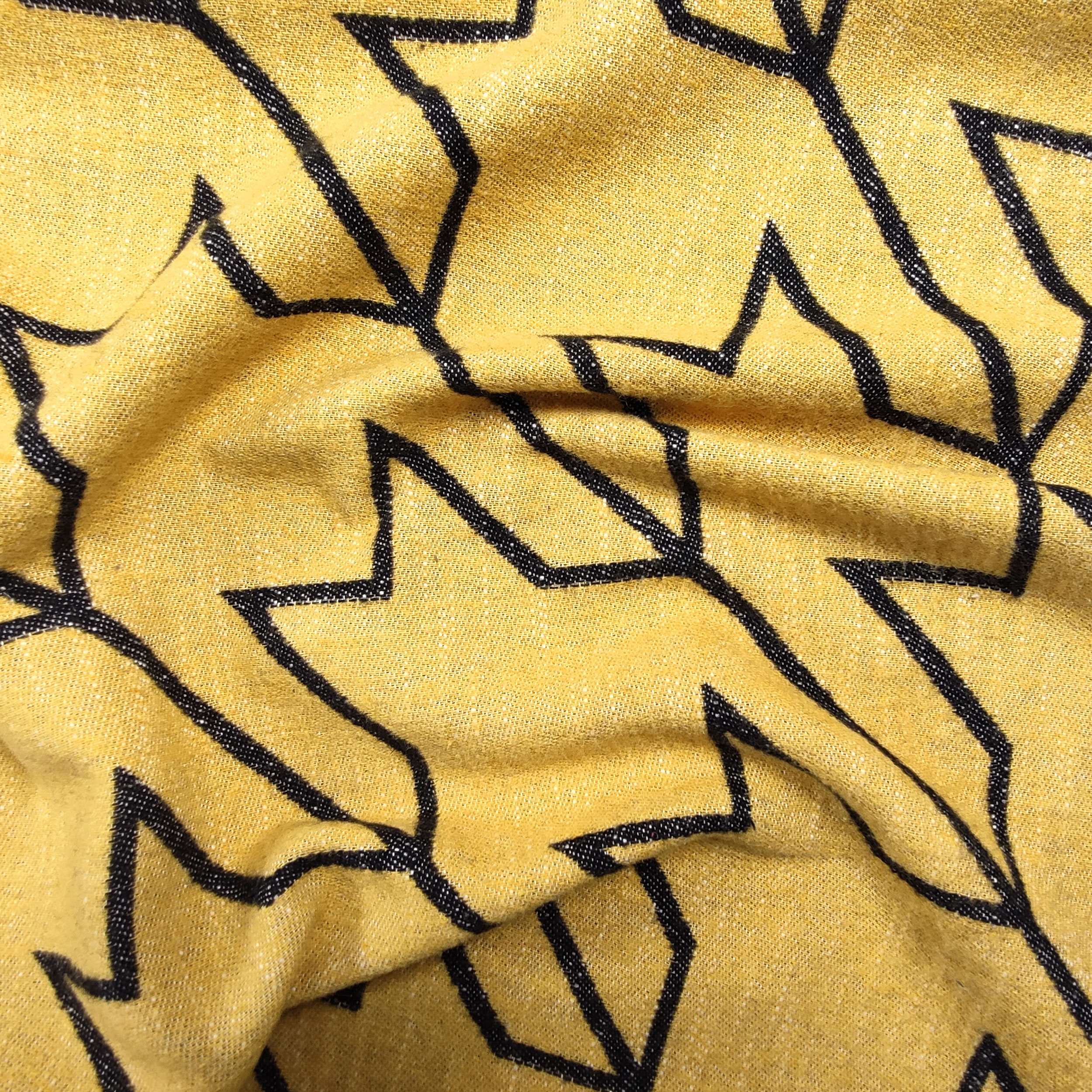 Tessuto Cappotto Pied de Poule Sfondo Giallo
