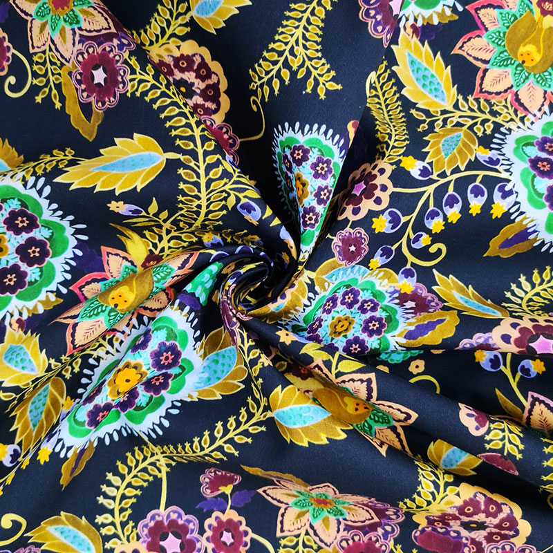 Tessuti cotone floreale oro (1)